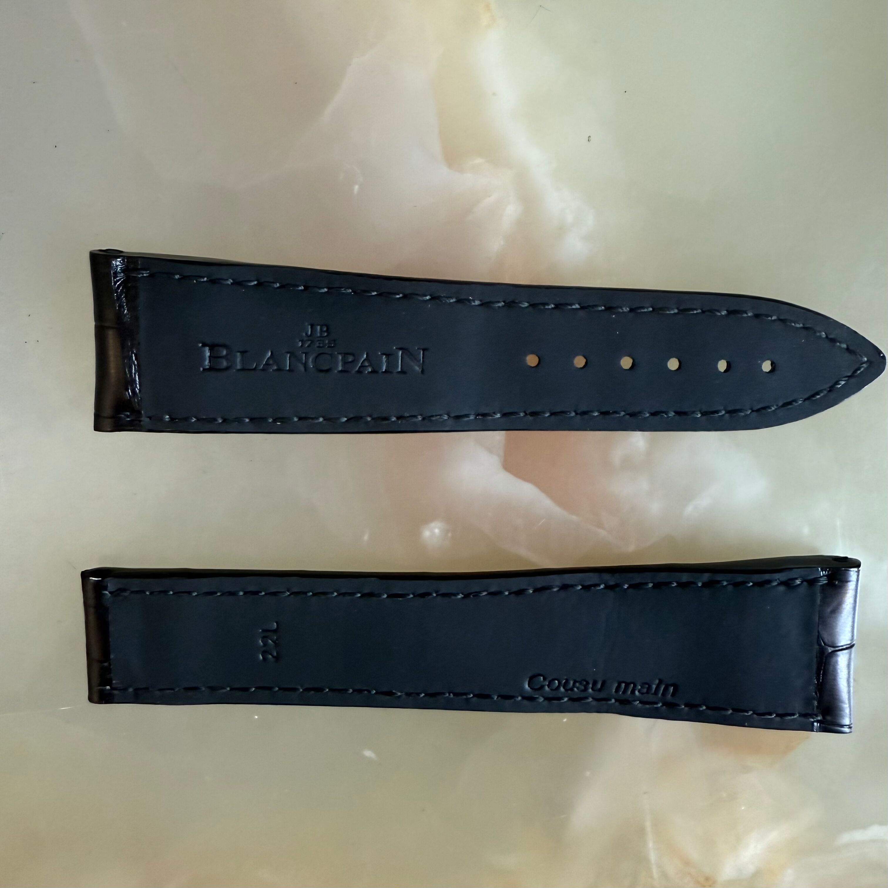 Authentic Blancpain Black Alligator Watch Strap Band 20mm