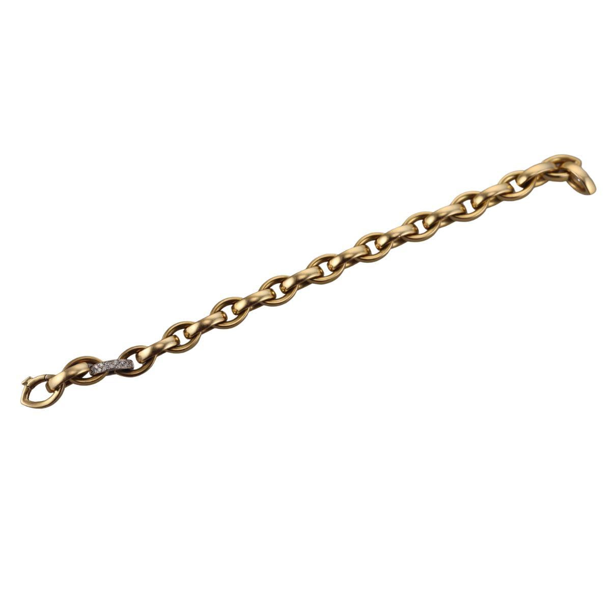 Roberto Coin 18K Gold Diamond Link Bracelet
