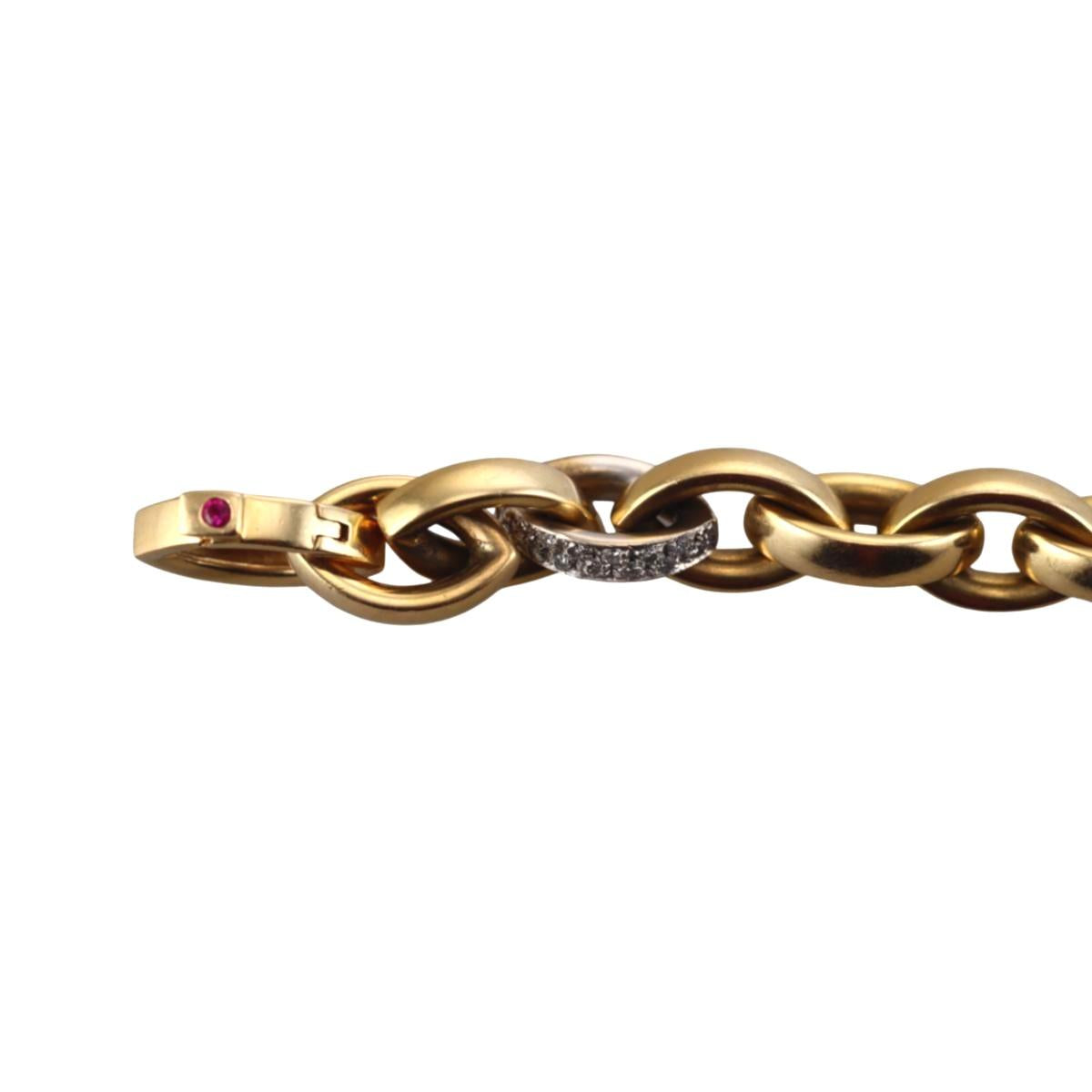 Roberto Coin 18K Gold Diamond Link Bracelet