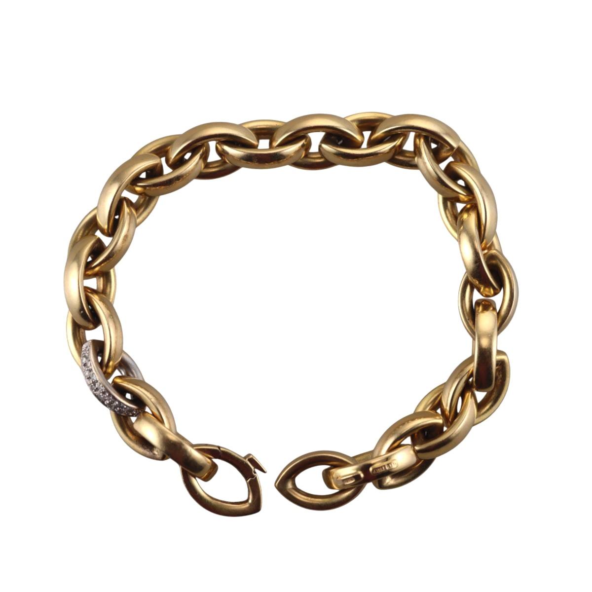 Roberto Coin 18K Gold Diamond Link Bracelet