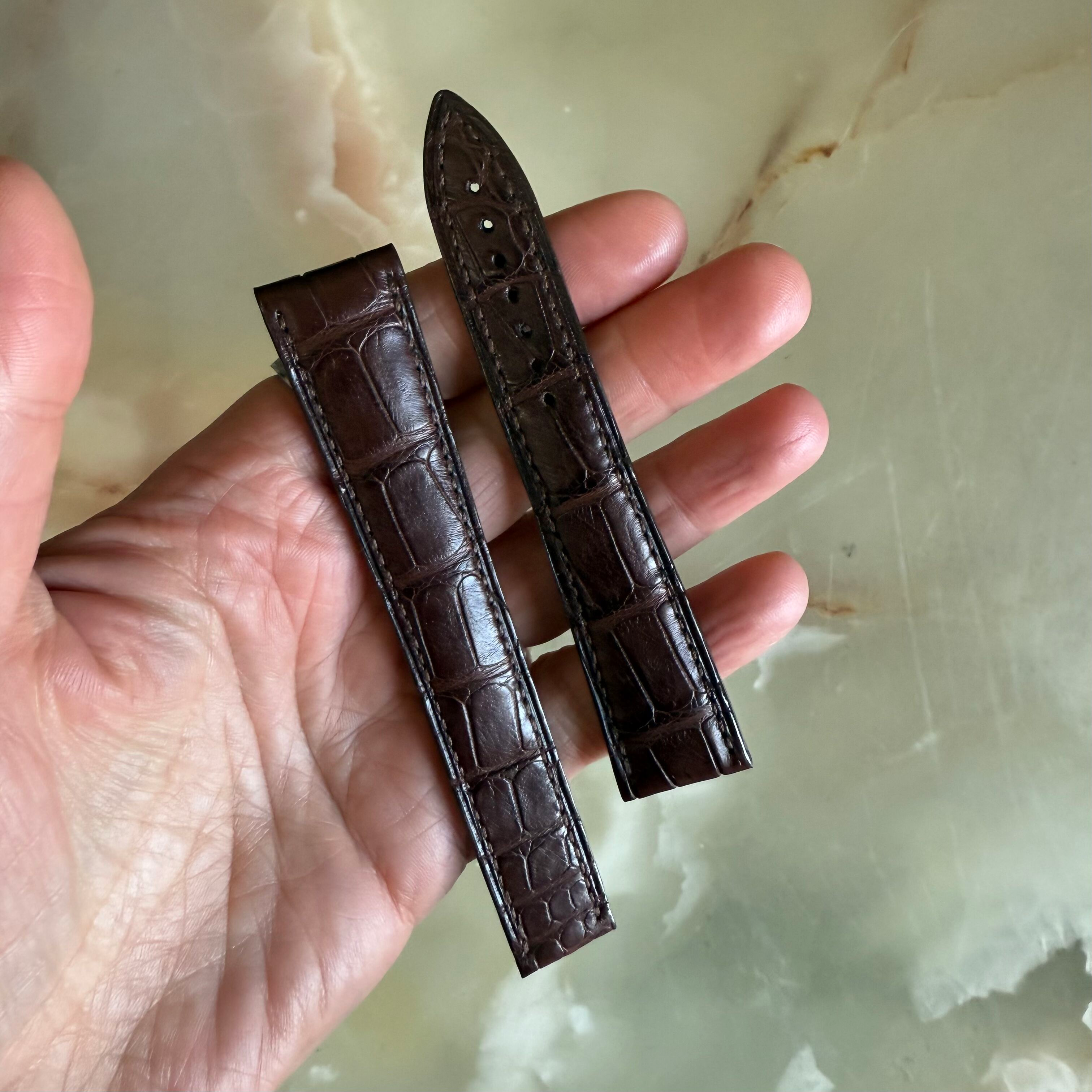 Authentic Blancpain Brown Alligator Watch Strap Band 20mm