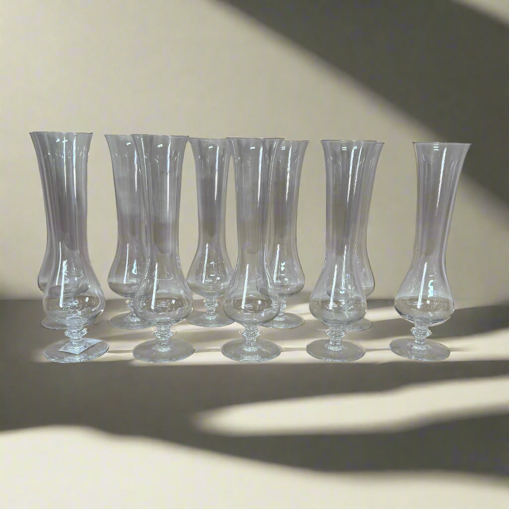 Baccarat Crystal Cosmos Champagne Glass Set of 10