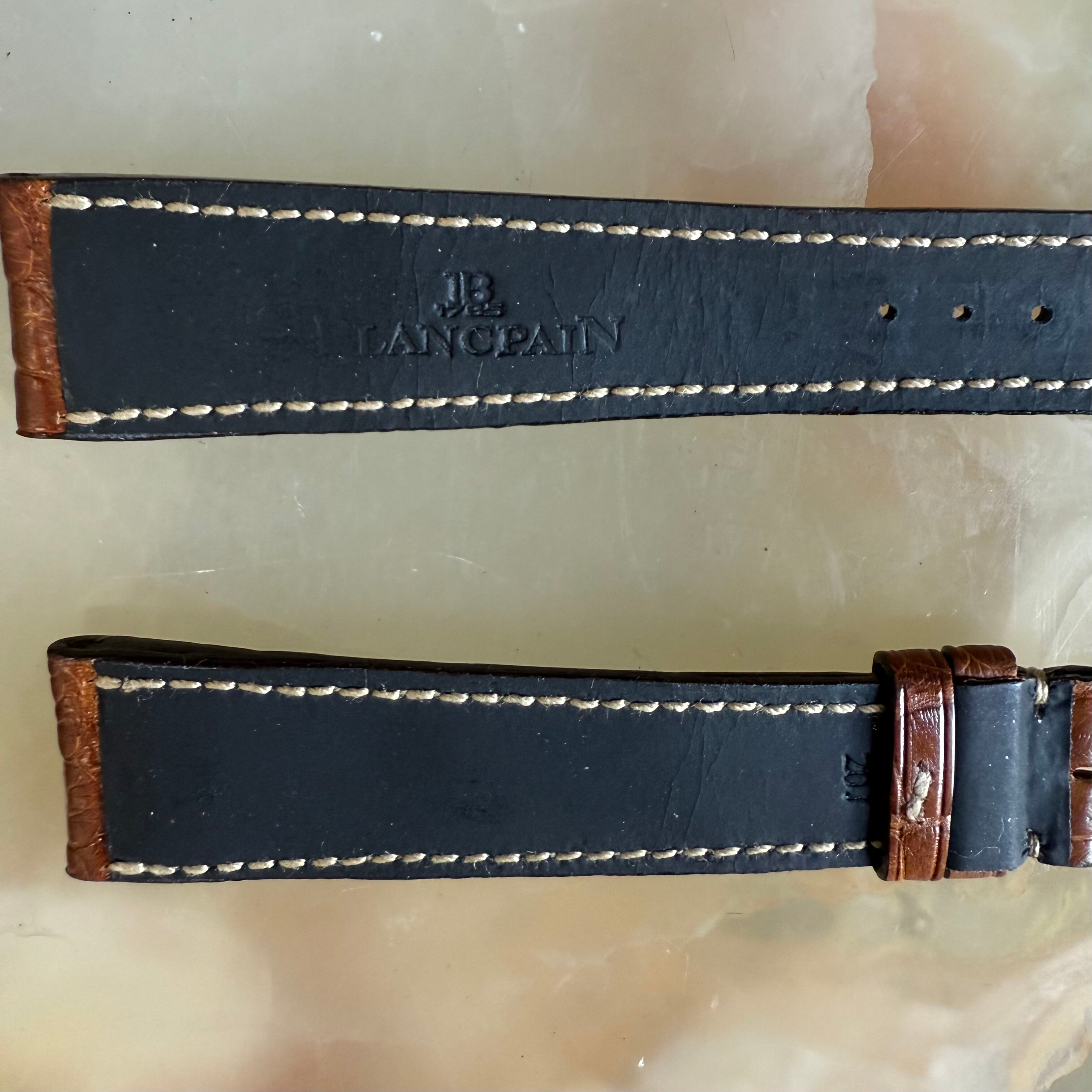 Authentic Blancpain Brown Alligator Watch Strap Band 20mm