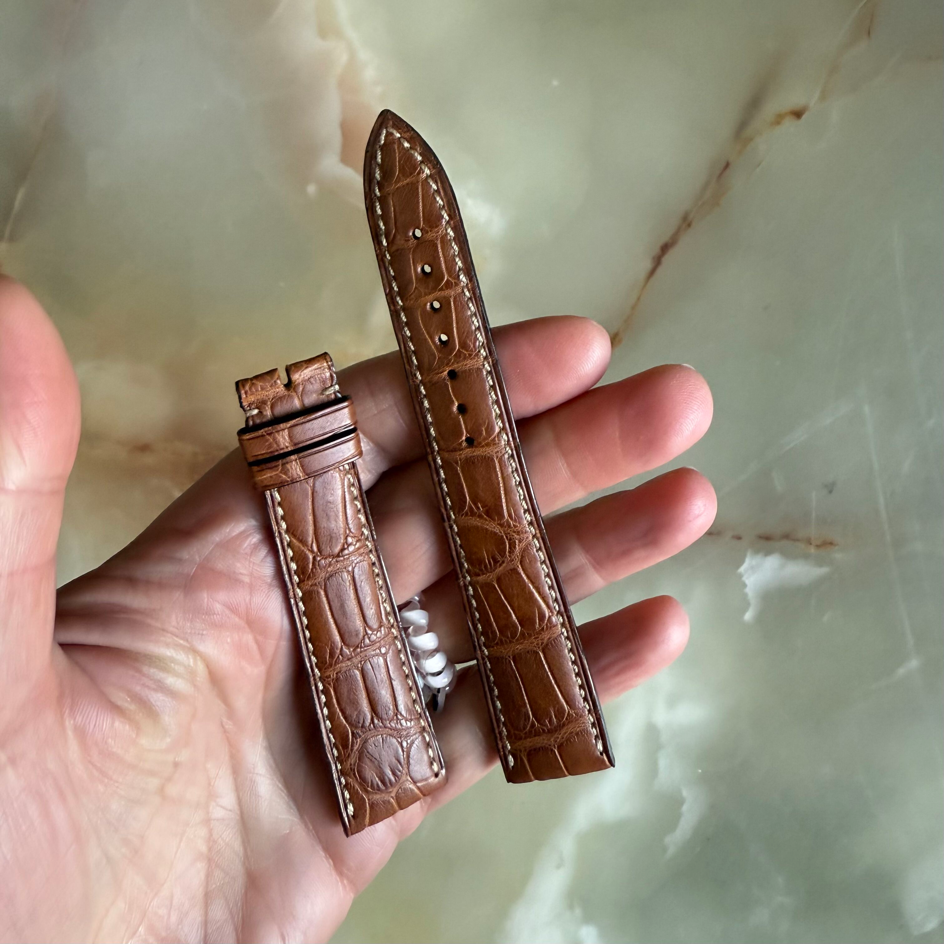 Authentic Blancpain Brown Alligator Watch Strap Band 20mm
