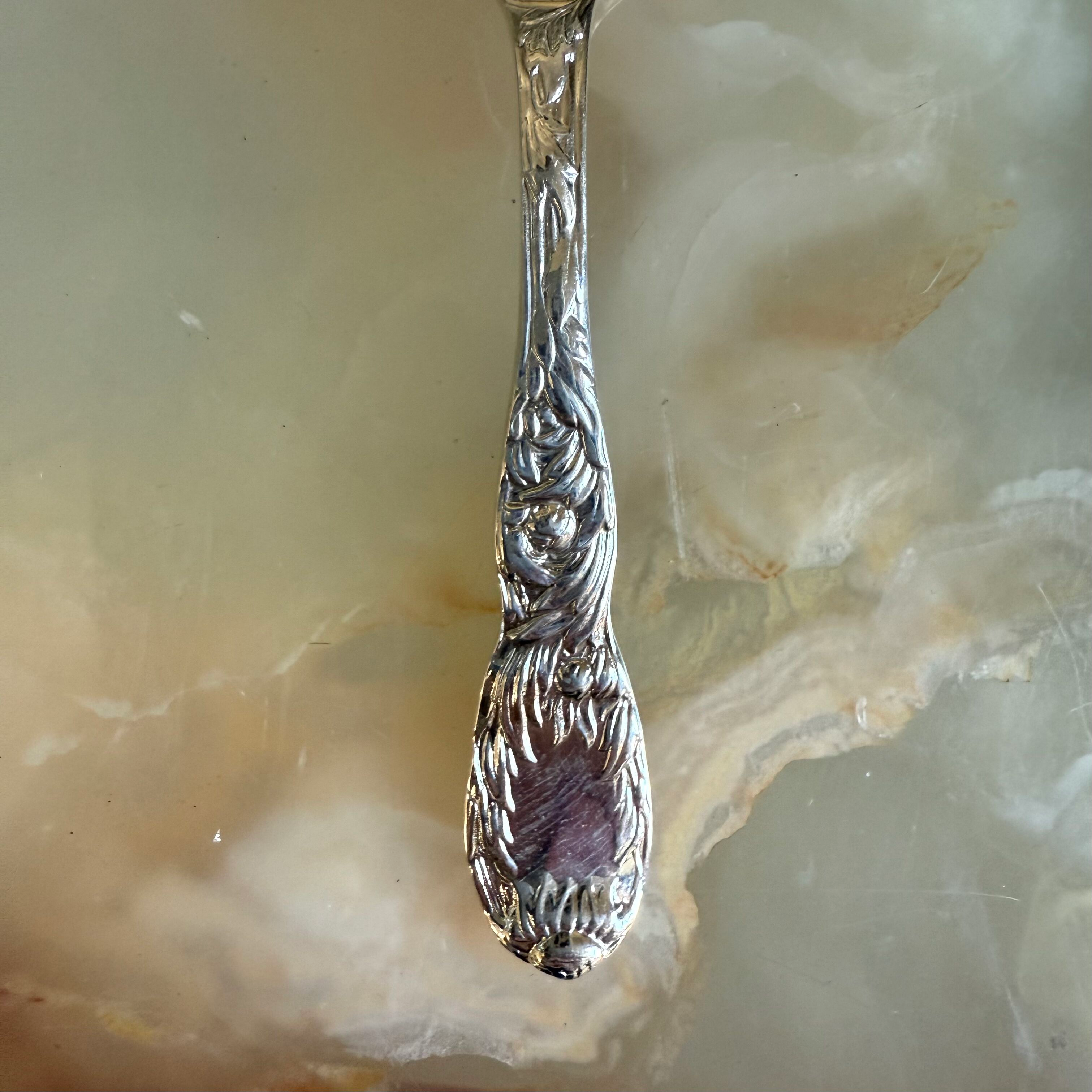 Tiffany & Co Chrysanthemum Sterling Silver Demitasse Spoon