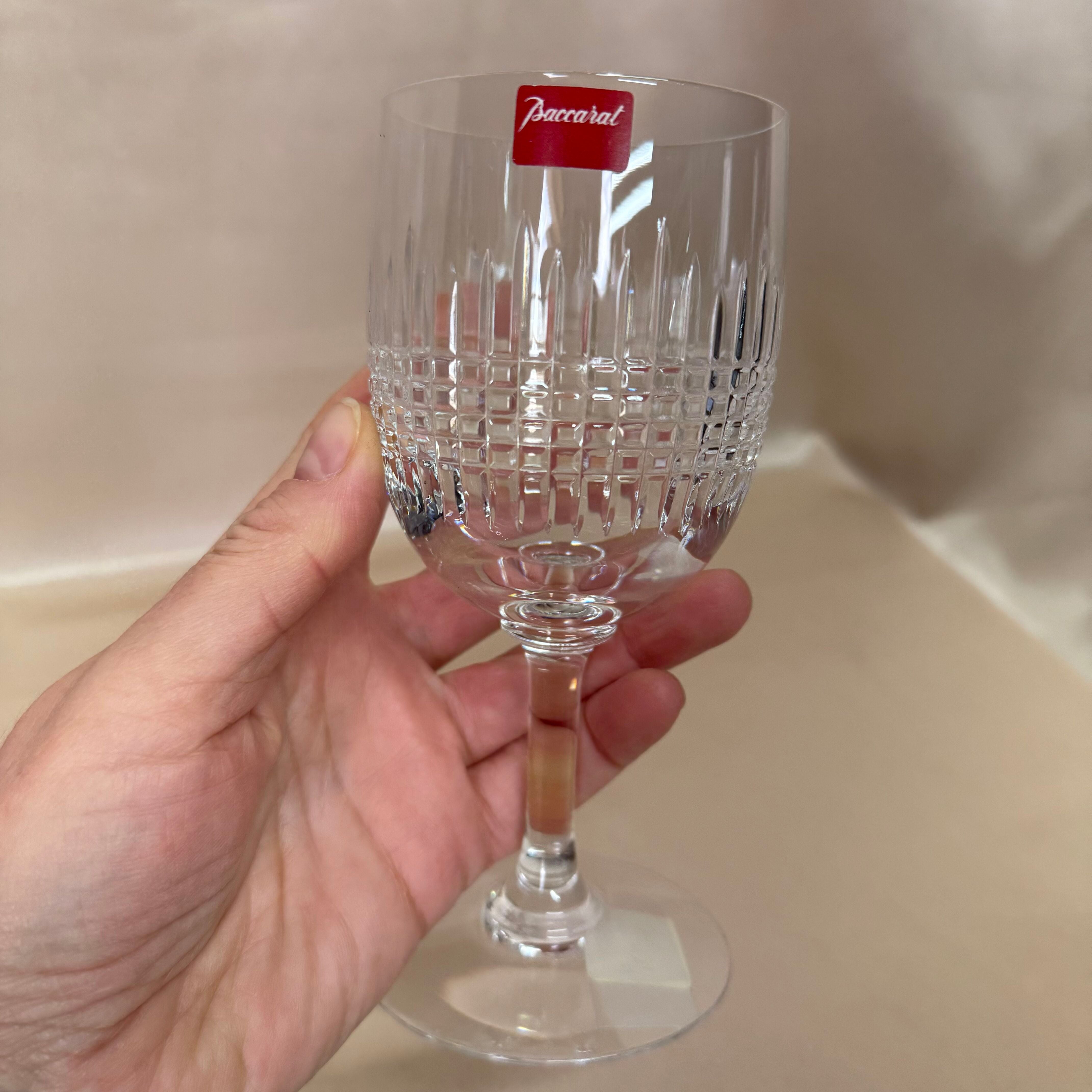 Baccarat Crystal Nancy Water Goblet Glass Set of 2