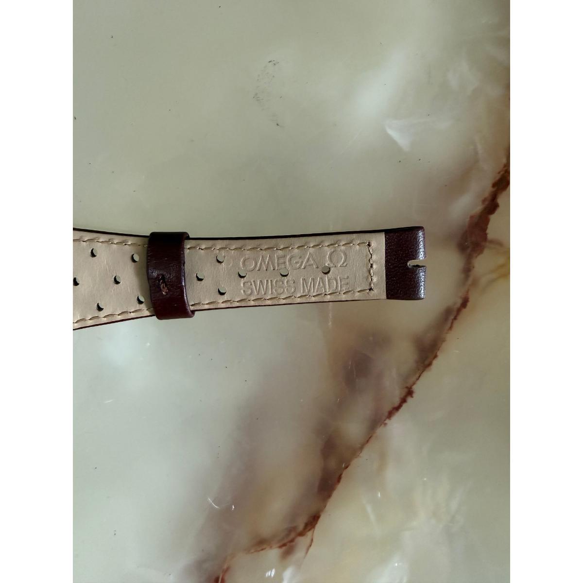 Authentic Omega Dynamic Brown Leather Watch Strap Band