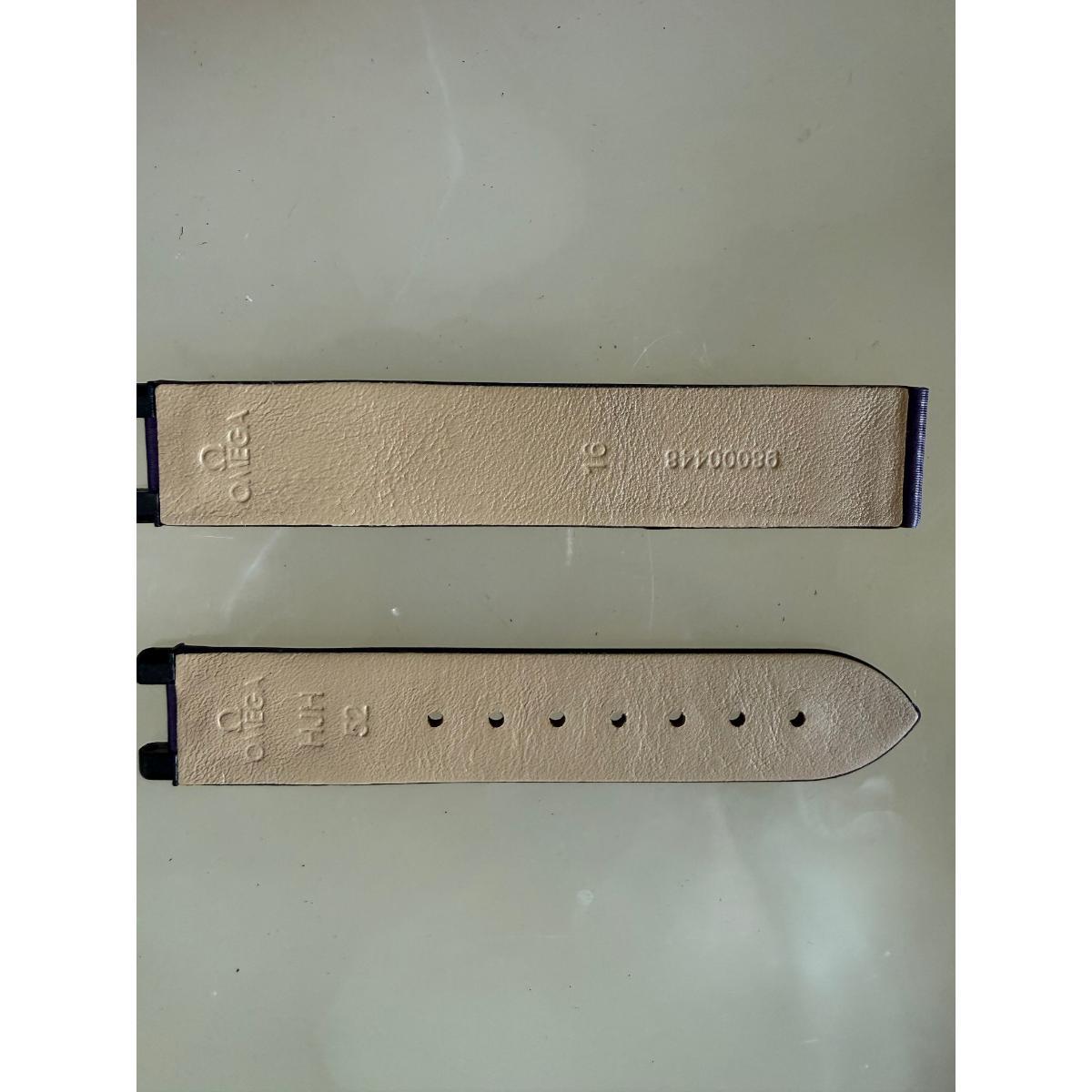 Authentic Omega De Ville Ladymatic Purple Satin Watch Strap Band 16mm 98000448
