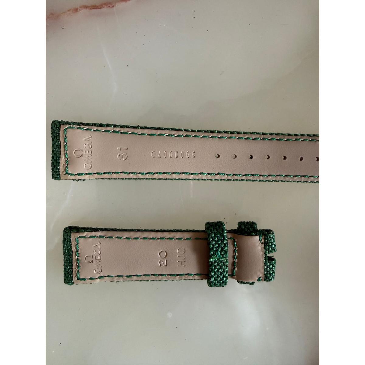 Authentic Omega Green Fabric Watch Strap Band 20mm 98000070