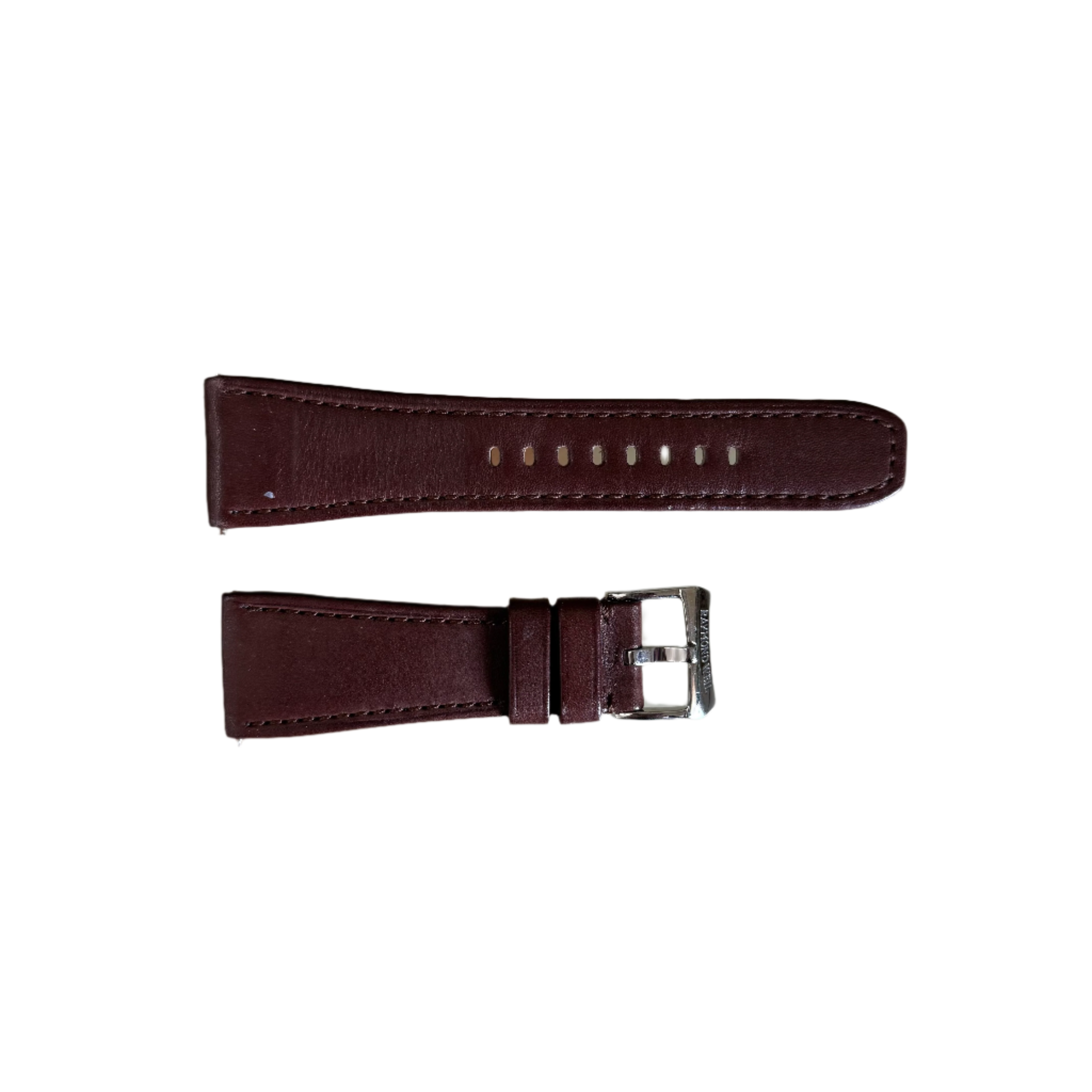 Authentic Raymond Weil Brown Leather Watch Strap Band 26mm w Buckle