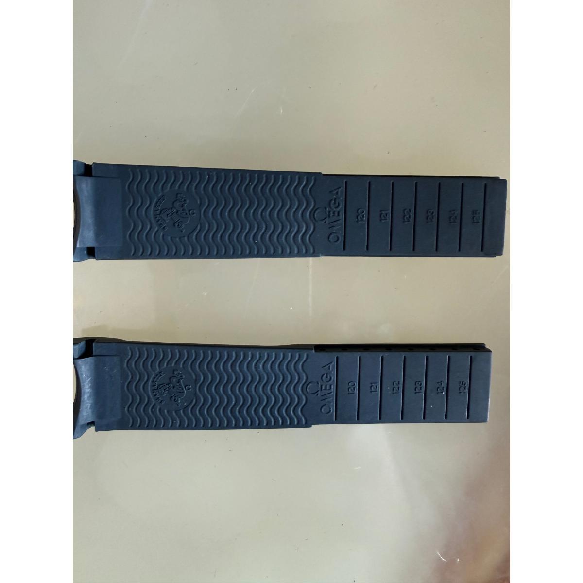 Authentic Omega Blue Rubber Watch Strap Band 20mm 097988082