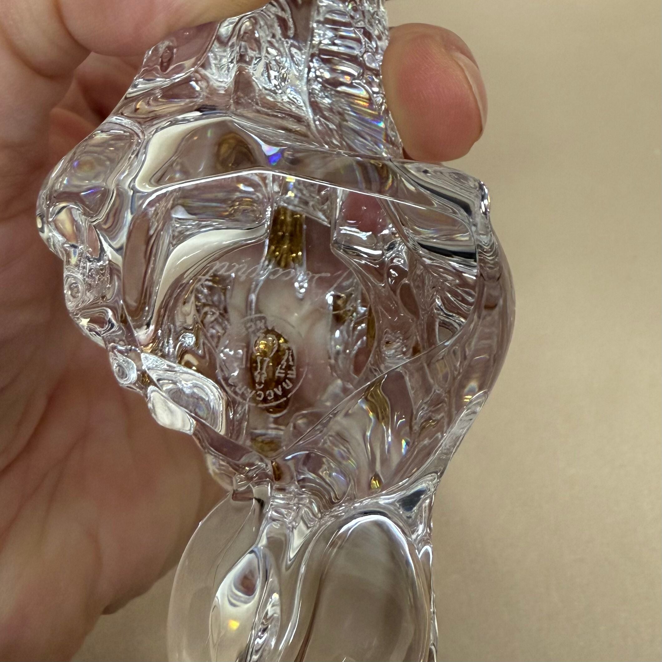 Baccarat Crystal Zodiac Clear & Gold Dragon Figurine 2815632