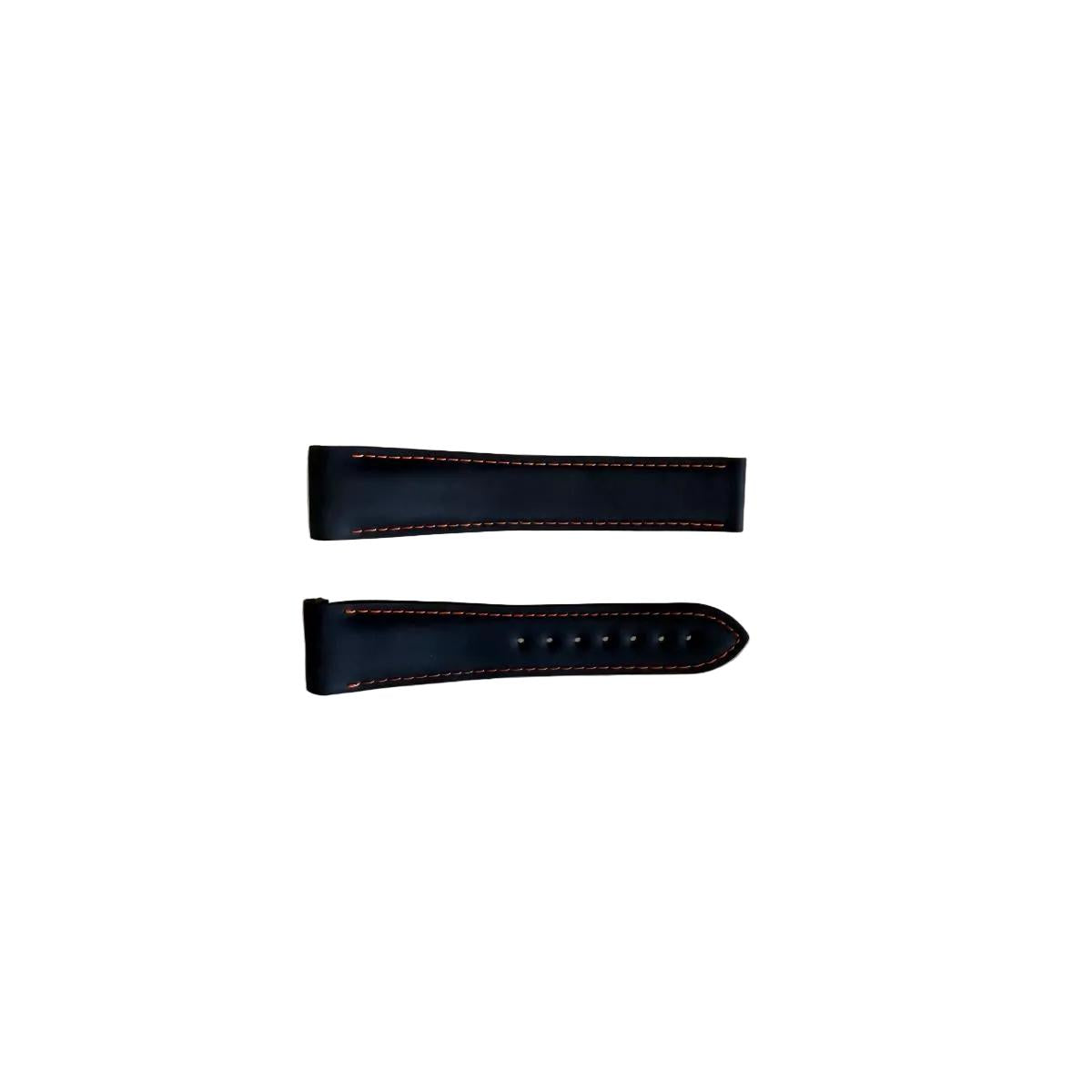 Authentic Omega Black Rubber Watch Strap Band 22mm 98000291
