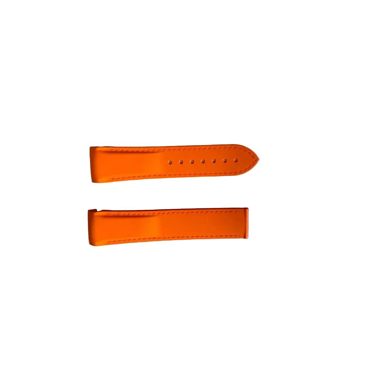Authentic Omega Orange Rubber Watch Strap Band 22mm 98000383