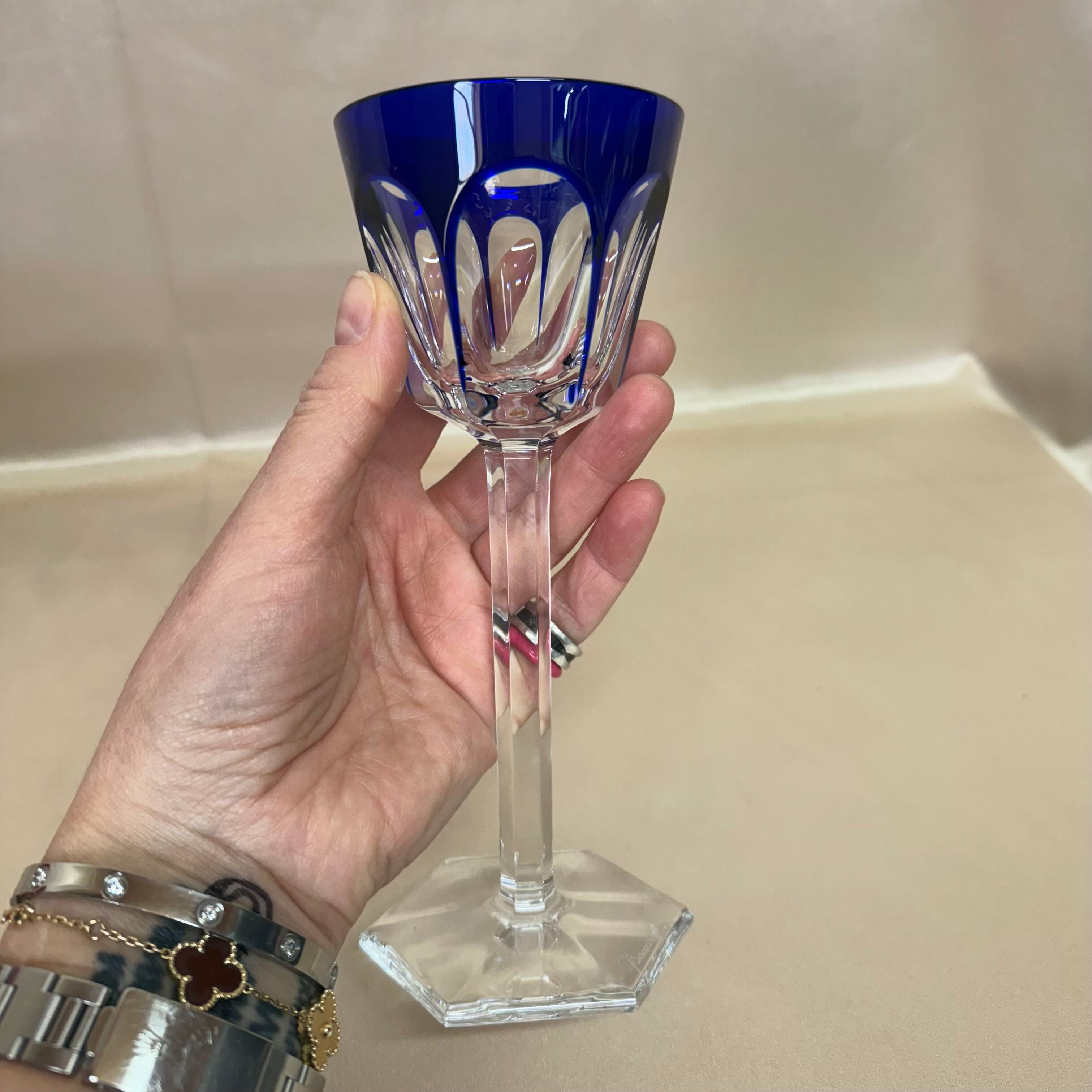 Baccarat Crystal Harcourt Rhine Wine Glass Coba 1201132