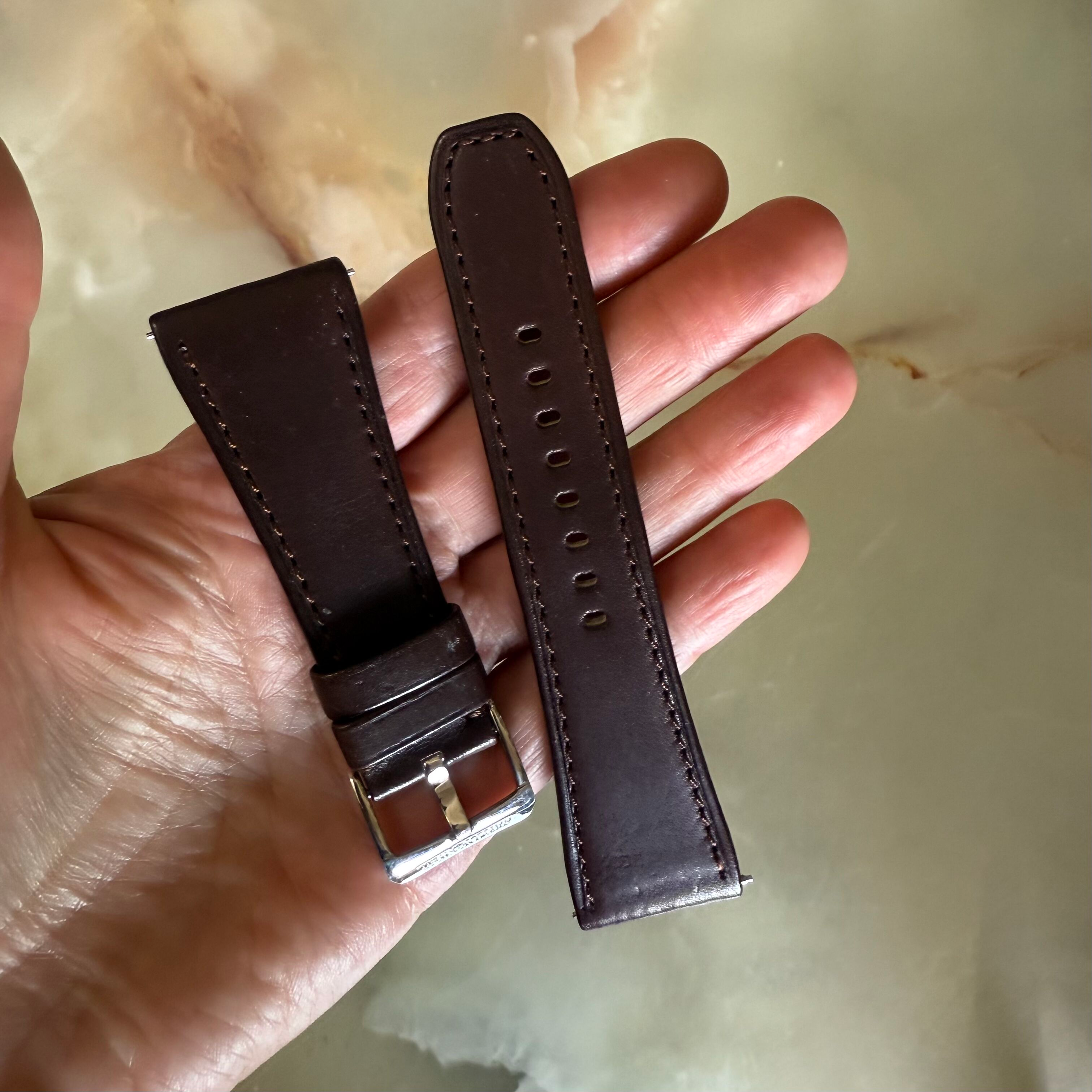 Authentic Raymond Weil Don Giovanni Brown Leather Watch Strap Band 26mm w Buckle
