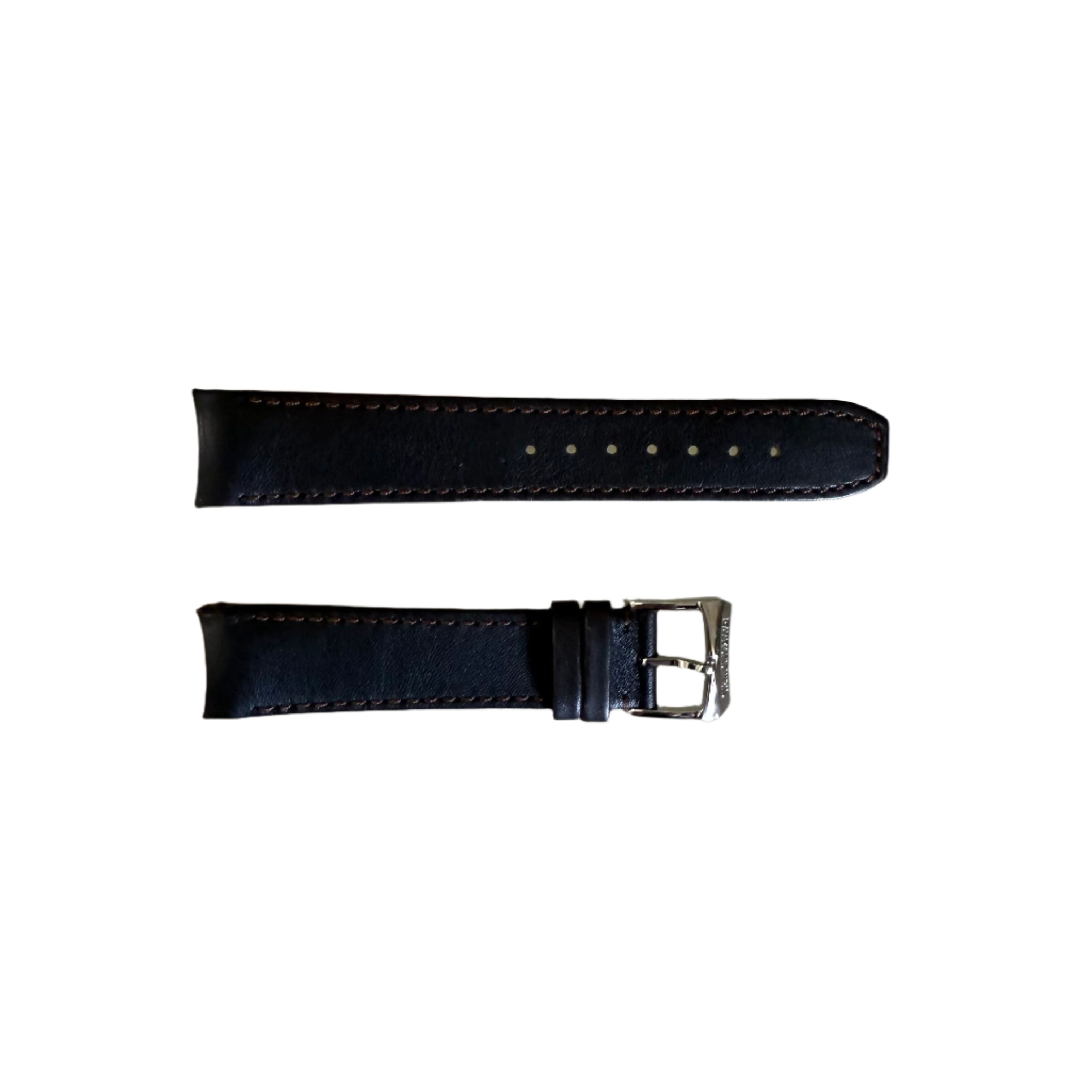 Authentic Raymond Weil Freelancer Brown Leather Watch Strap Band 19mm w Buckle DJBA 3 09