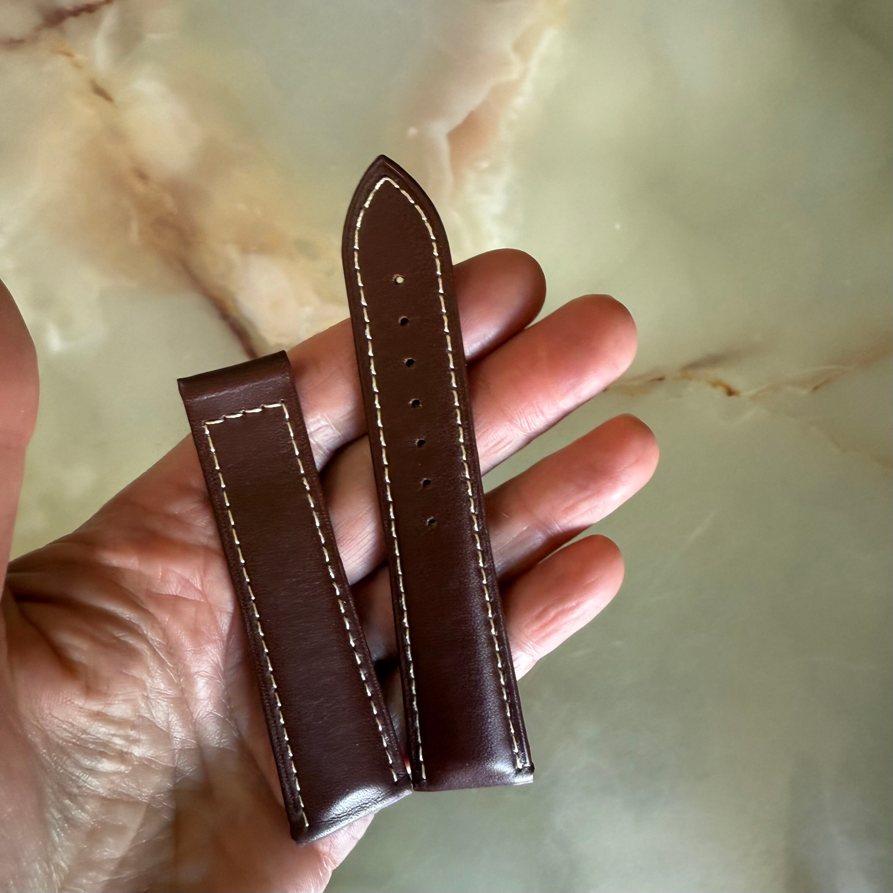 Authentic Raymond Weil Brown Leather Watch Strap Band 22mm