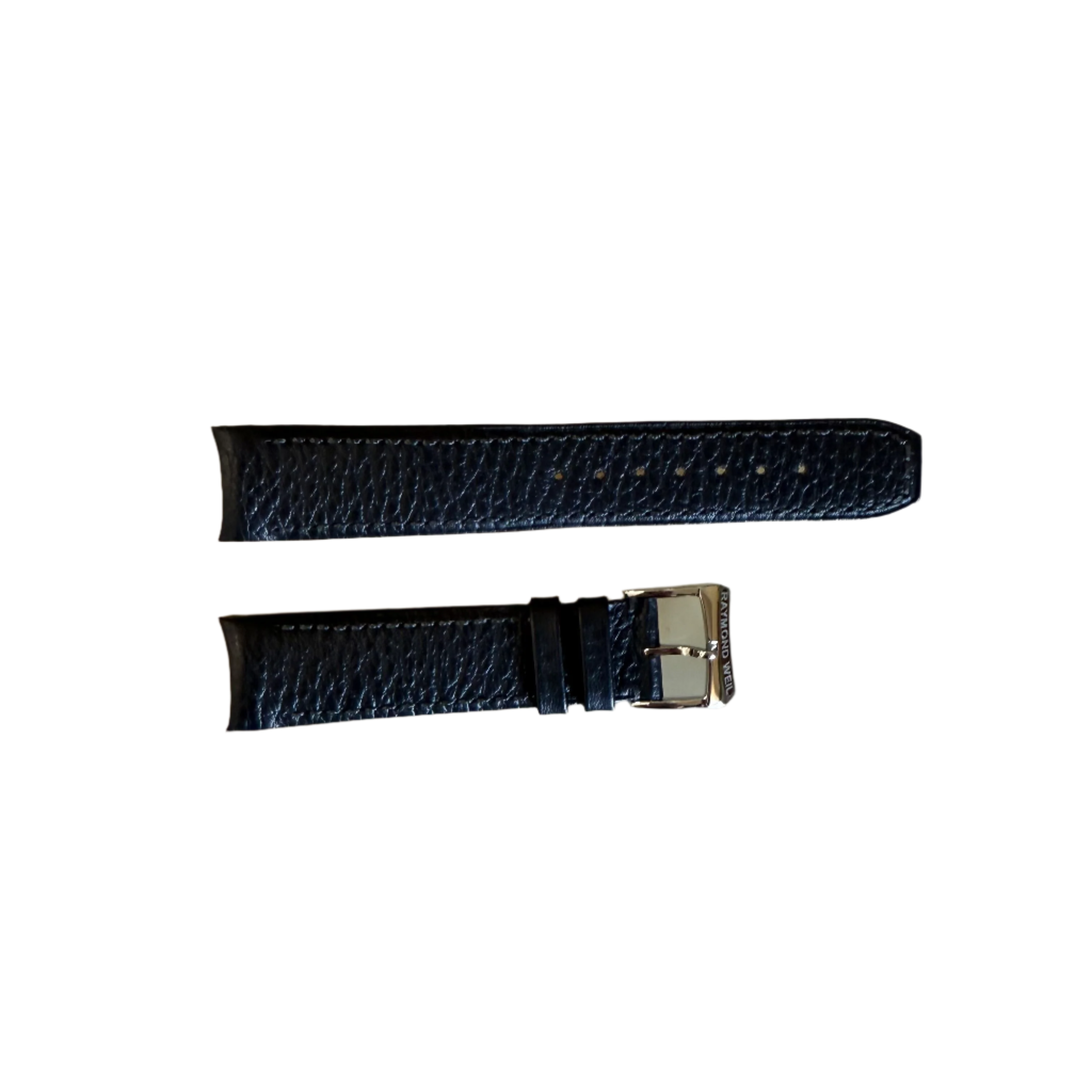 Authentic Raymond Weil Spirit Black Leather Watch Strap Band 20mm w Buckle