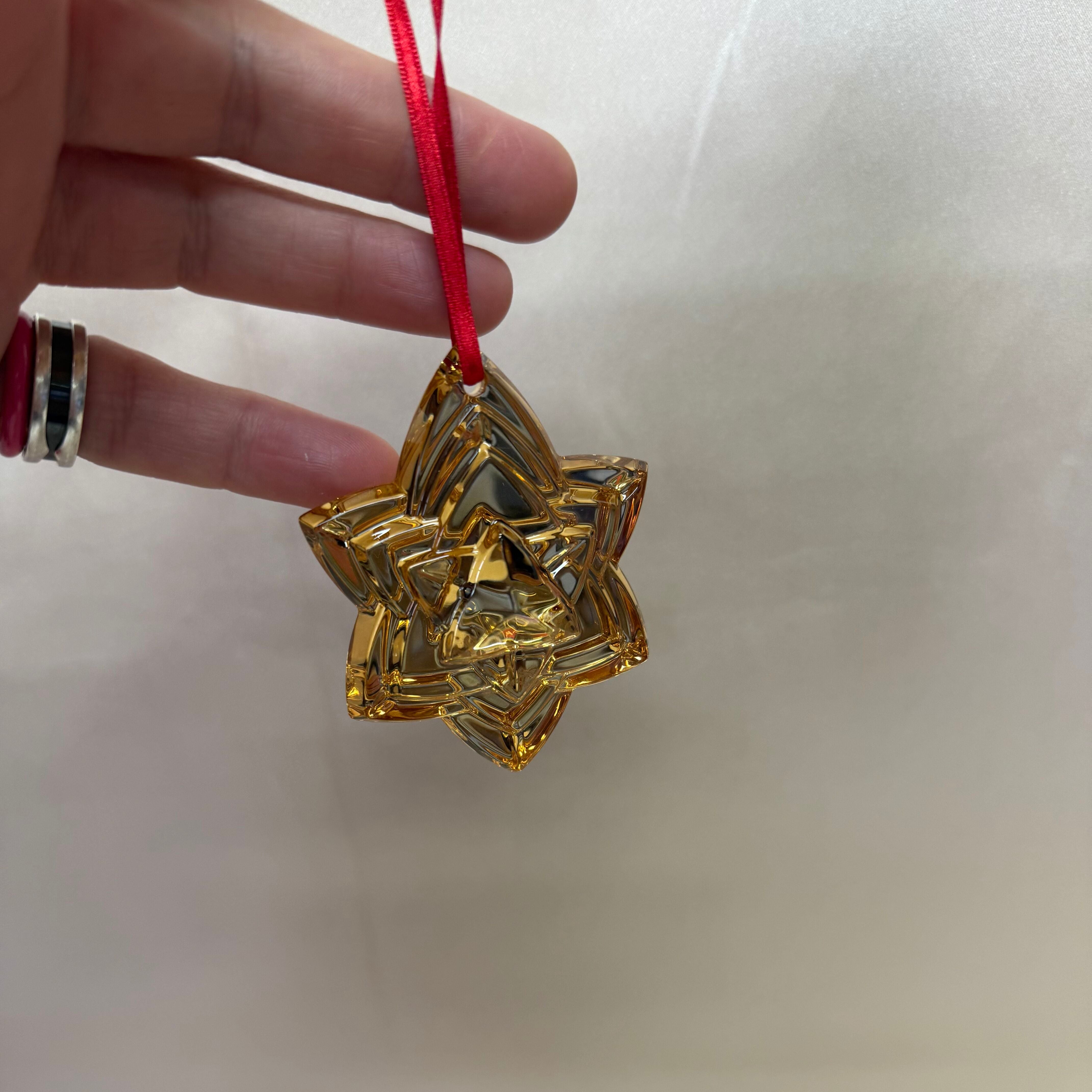 Baccarat Crystal Noel Gold Annual Ornament 2018 2812732