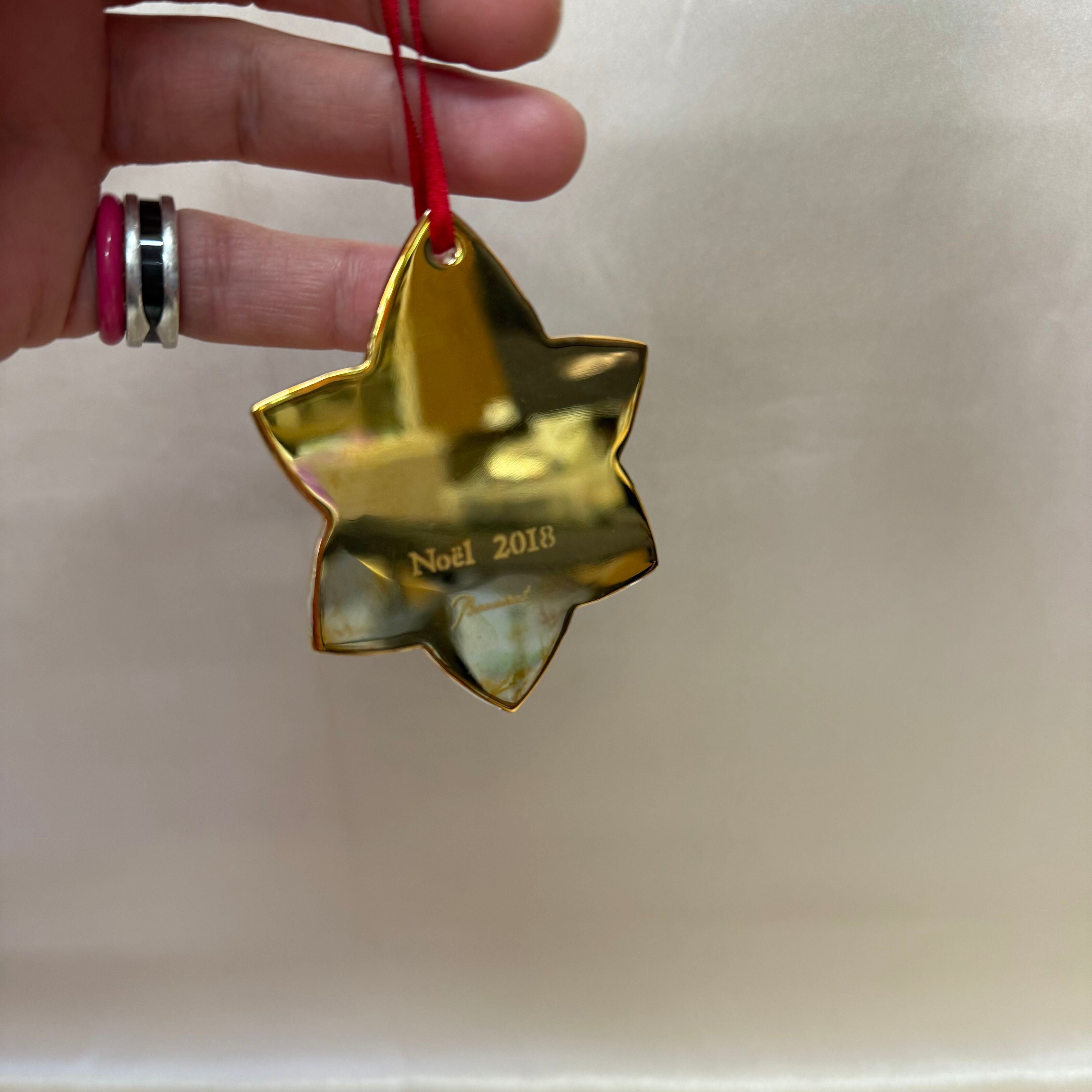 Baccarat Crystal Noel Gold Annual Ornament 2018 2812732