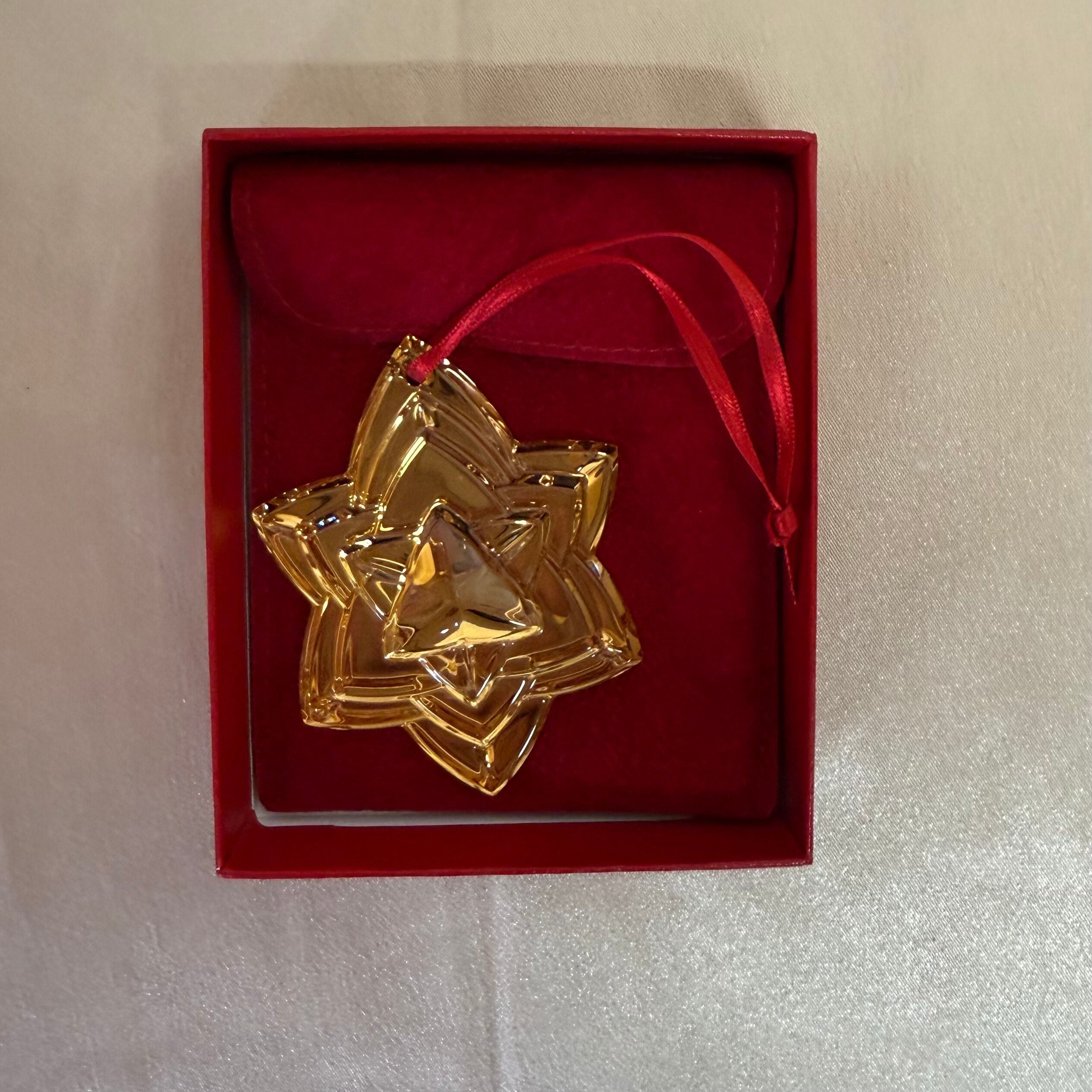 Baccarat Crystal Noel Gold Annual Ornament 2018 2812732