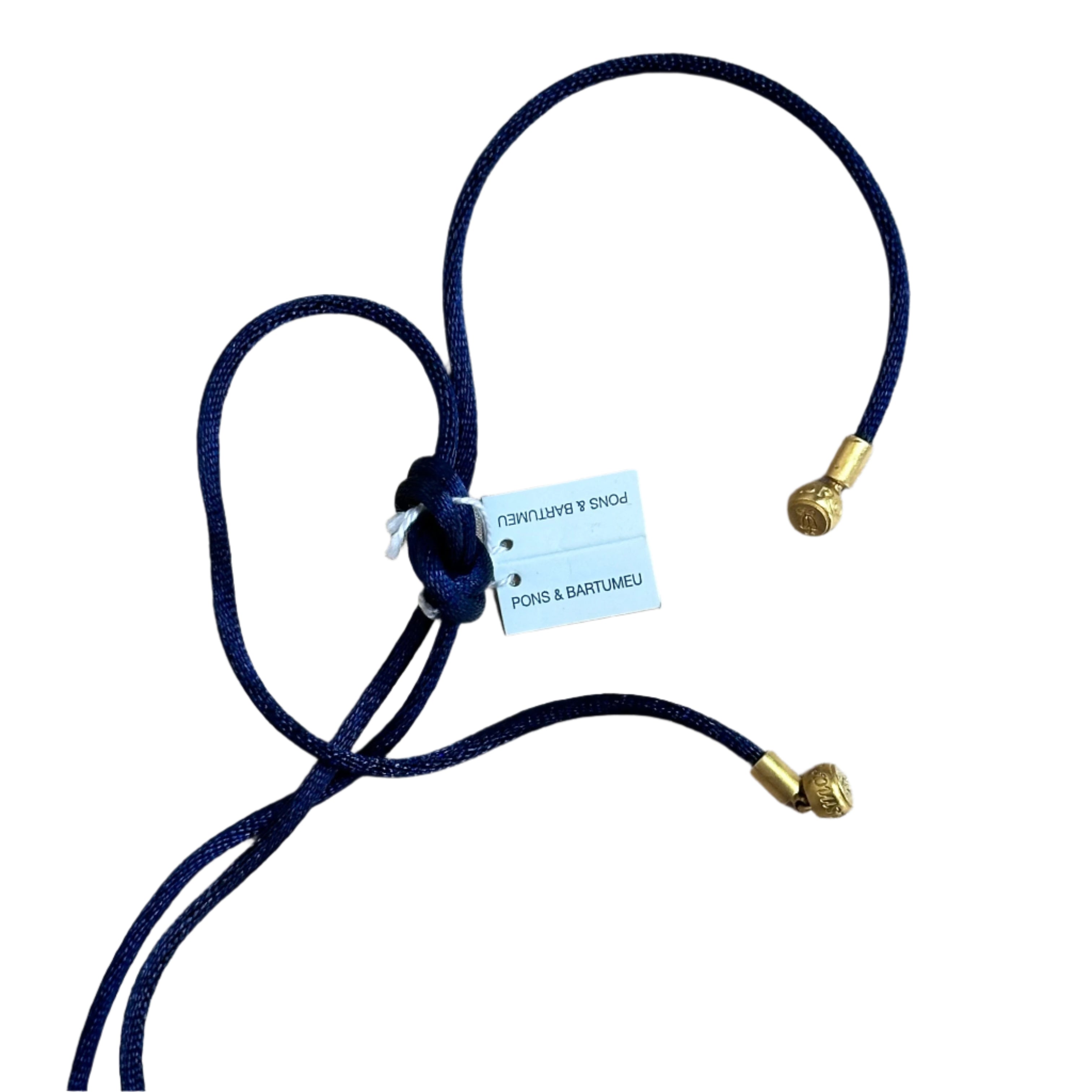 Talismania LLADRO Balance (Gold Blue) Pendant on Silk Cord Necklace 01010007