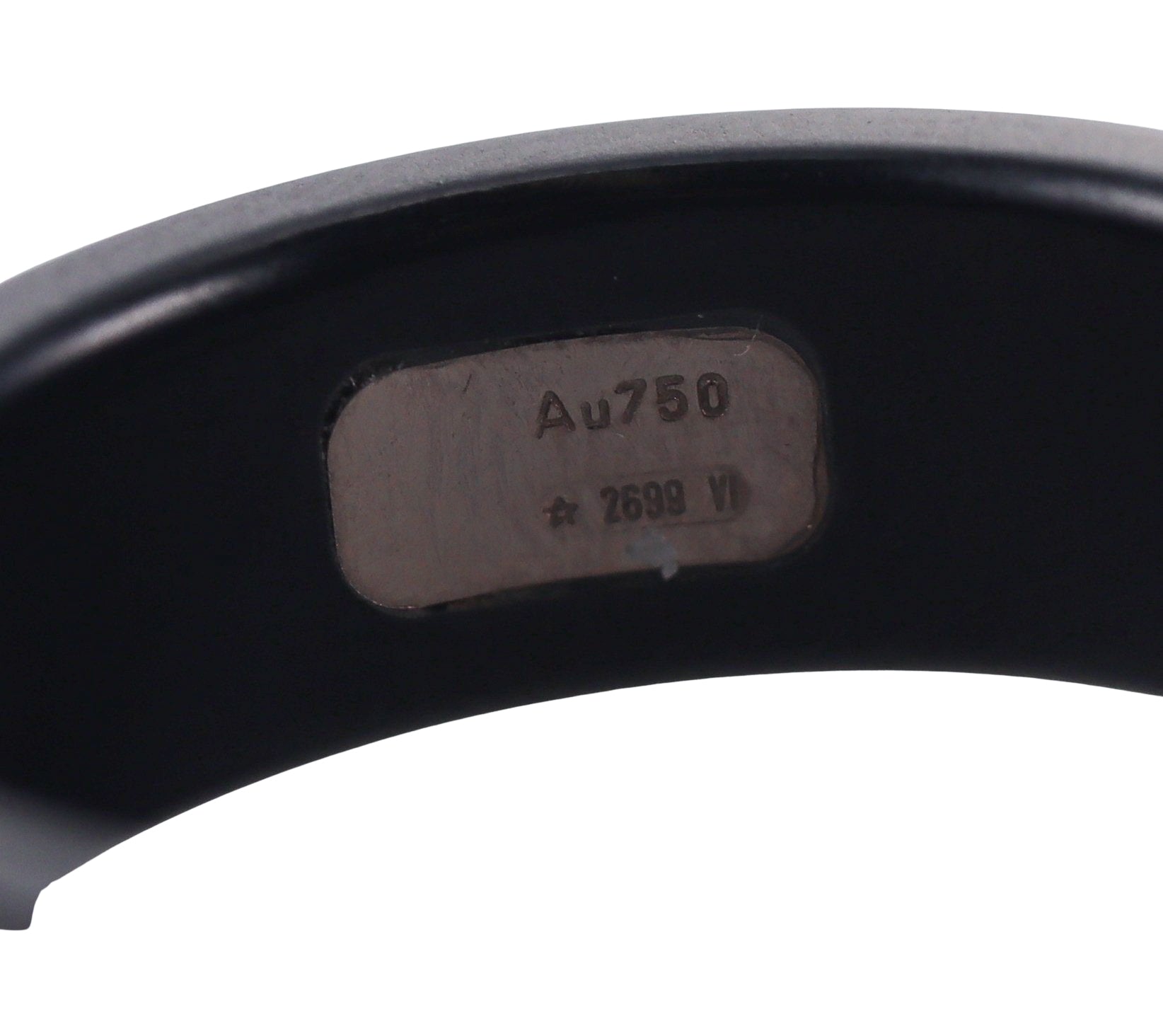 18k Gucci Black Corundum Band Ring Retail $700
