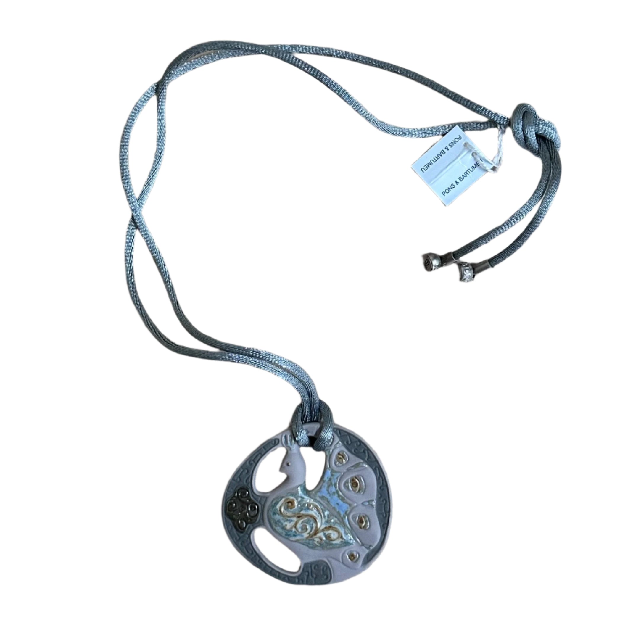 Talismania LLADRO Vanity Fair Pendant on Silk Cord Necklace 01010014