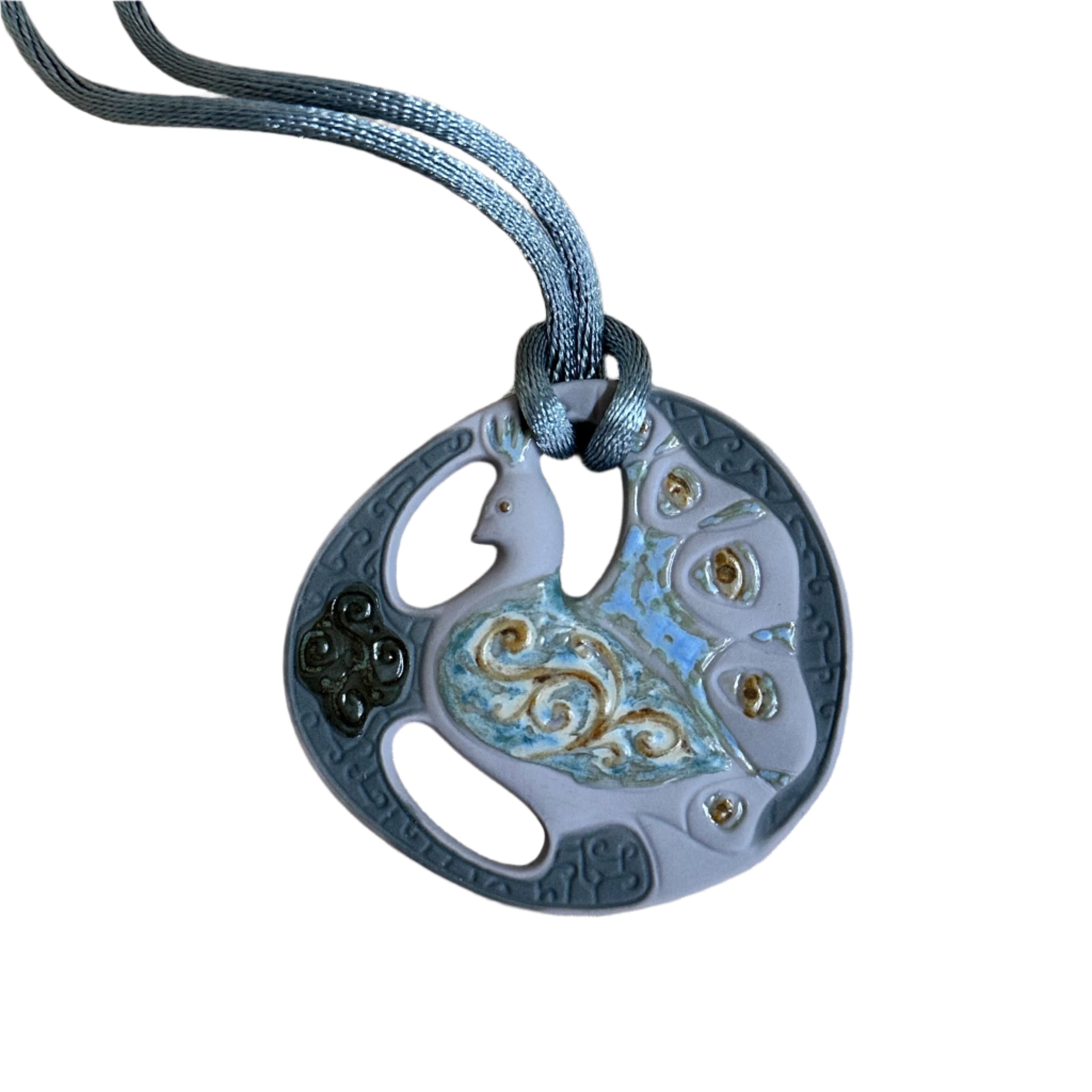 Talismania LLADRO Vanity Fair Pendant on Silk Cord Necklace 01010014