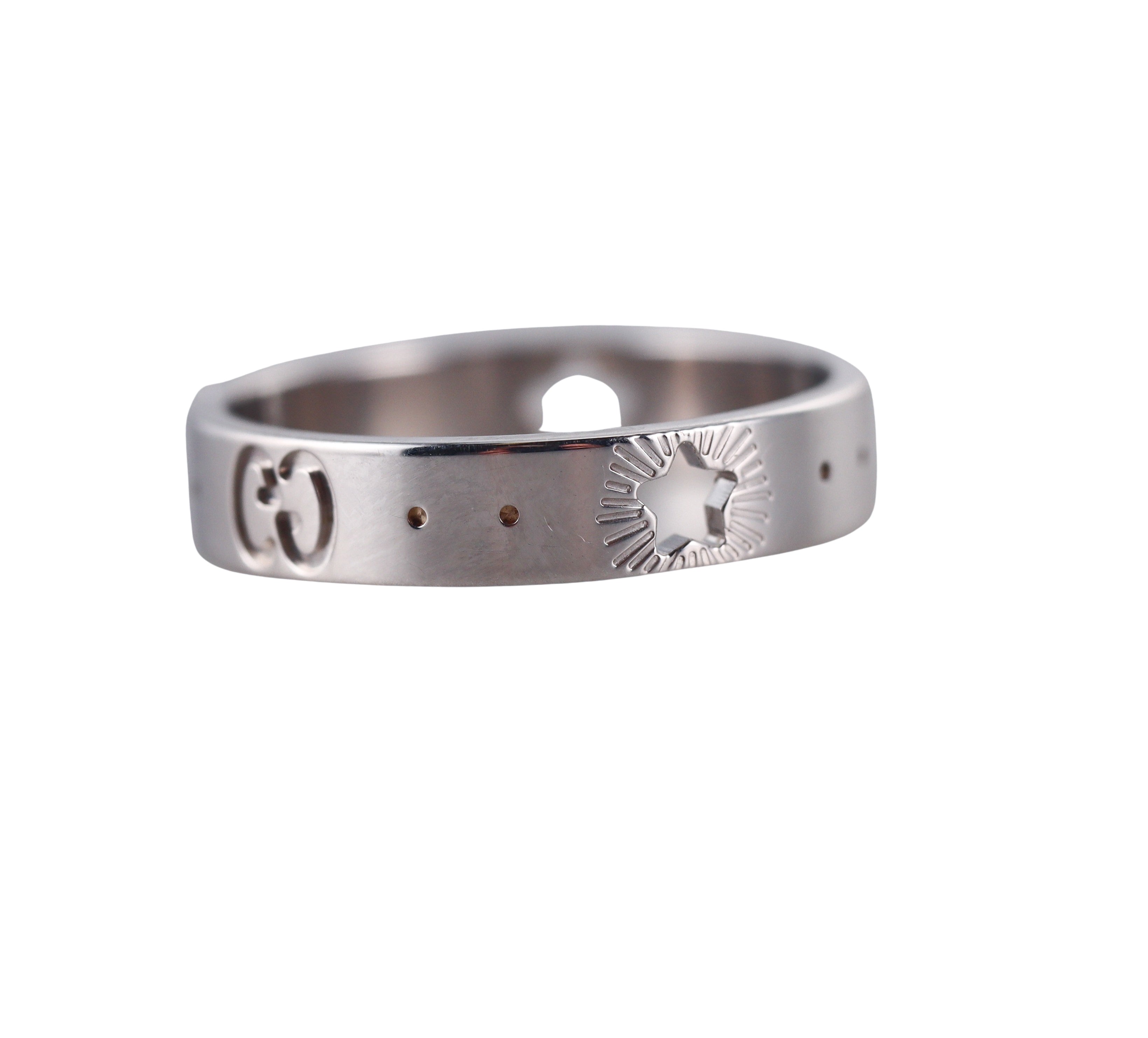 18k Gucci White Gold Ring Retail $1100
