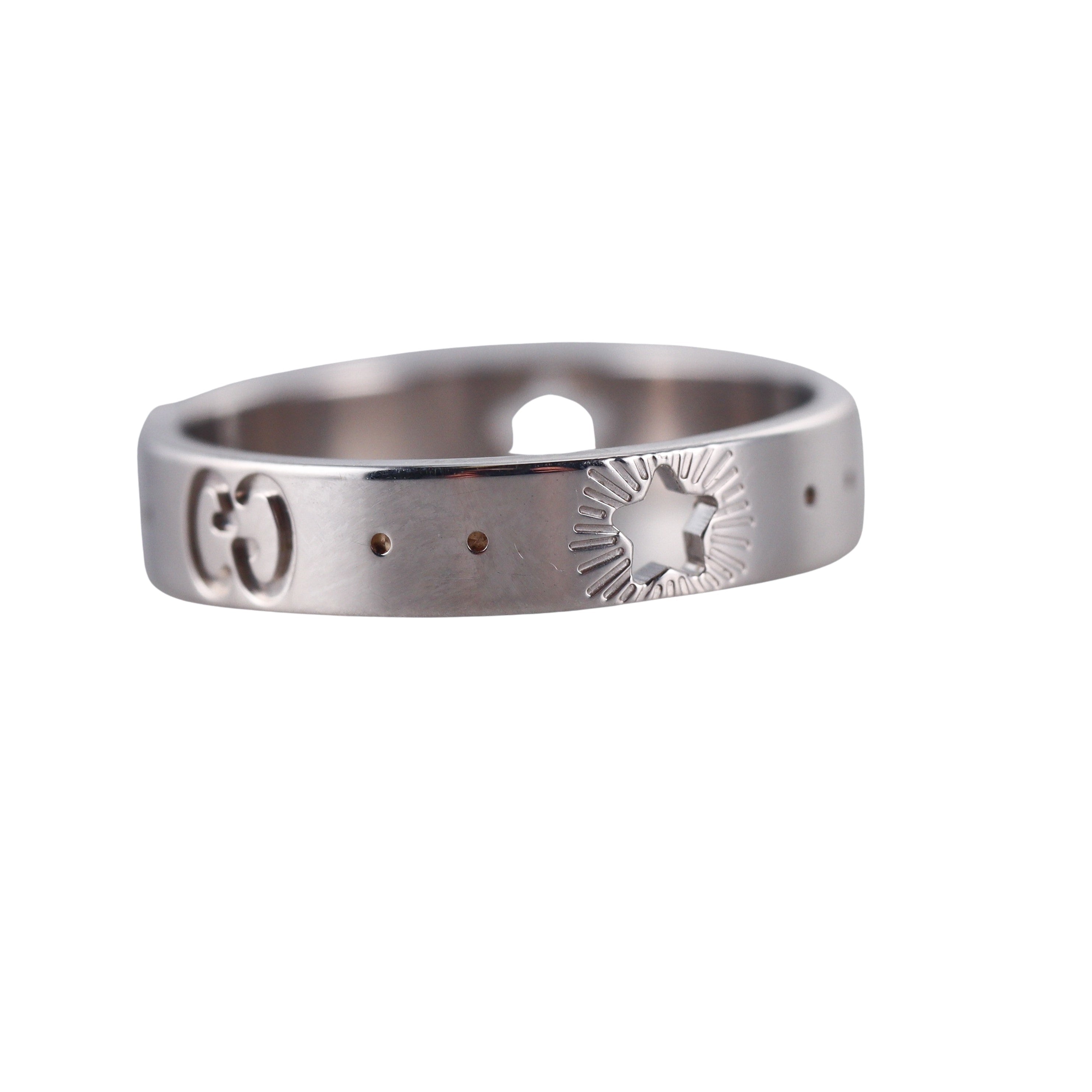 18k Gucci White Gold Ring Retail $1100