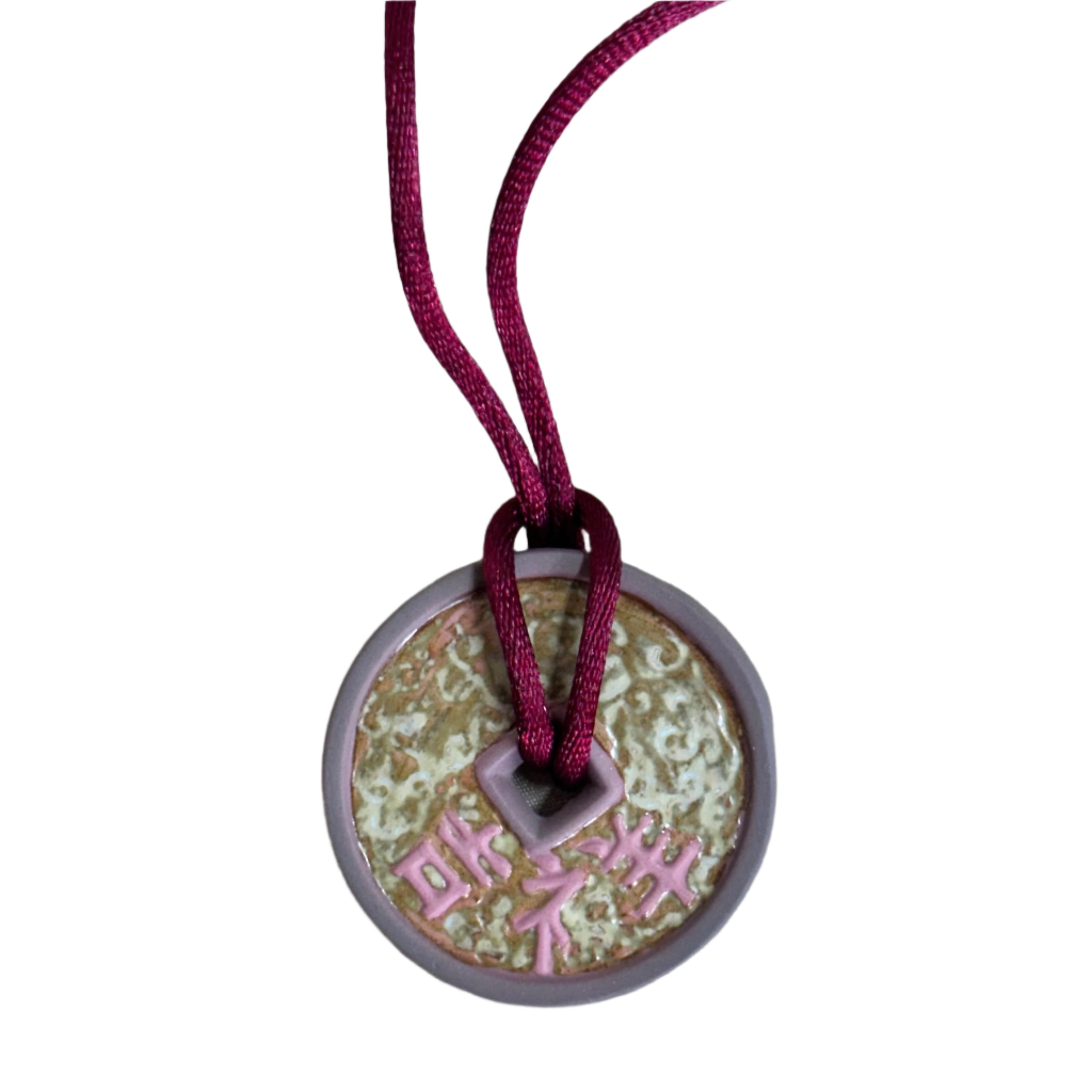 Talismania LLADRO Wealth Magnet (Double Dragon) Pendant Silk Cord Necklace 01010011