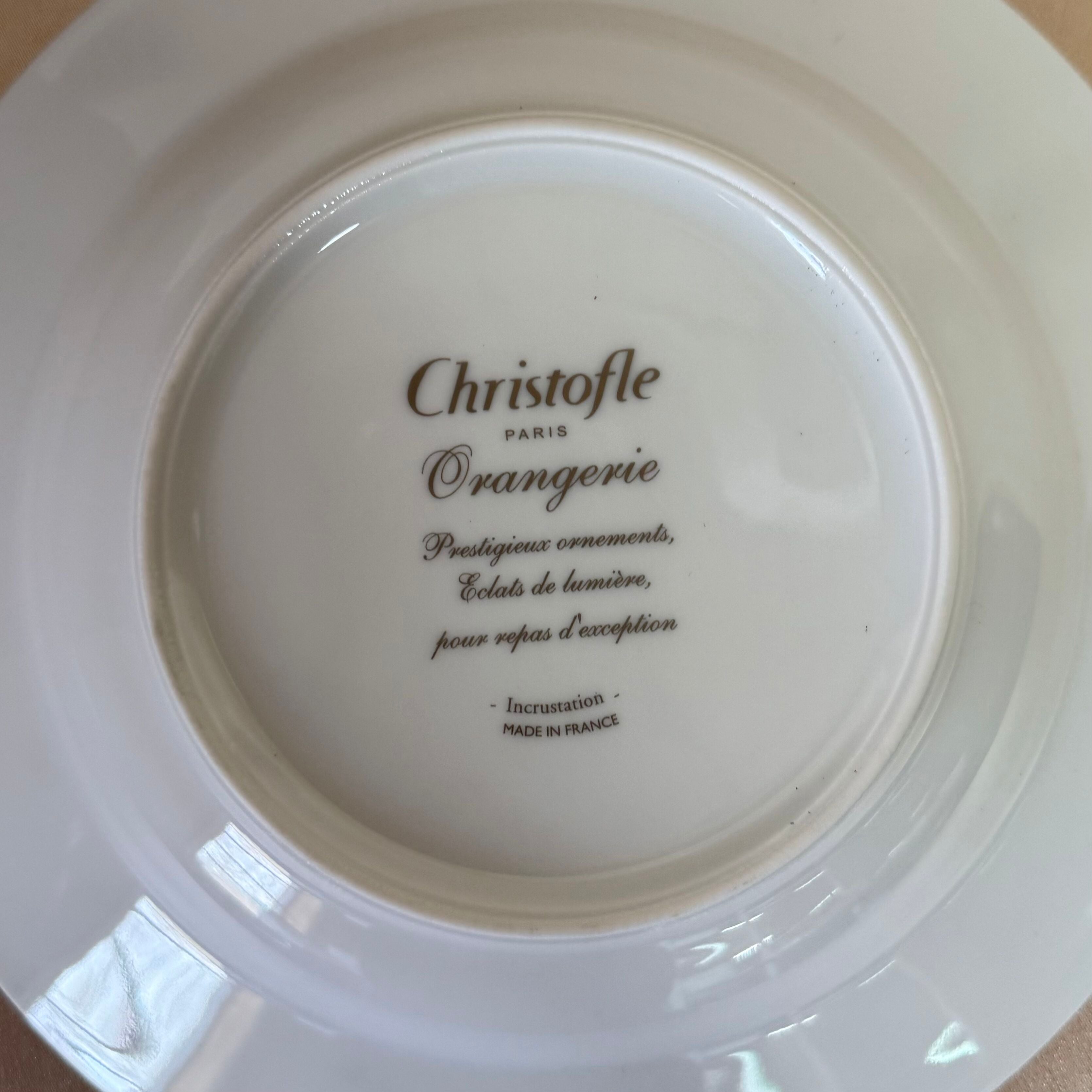 Christofle Orangerie Platinum Soup Plate Set of 2 7661125