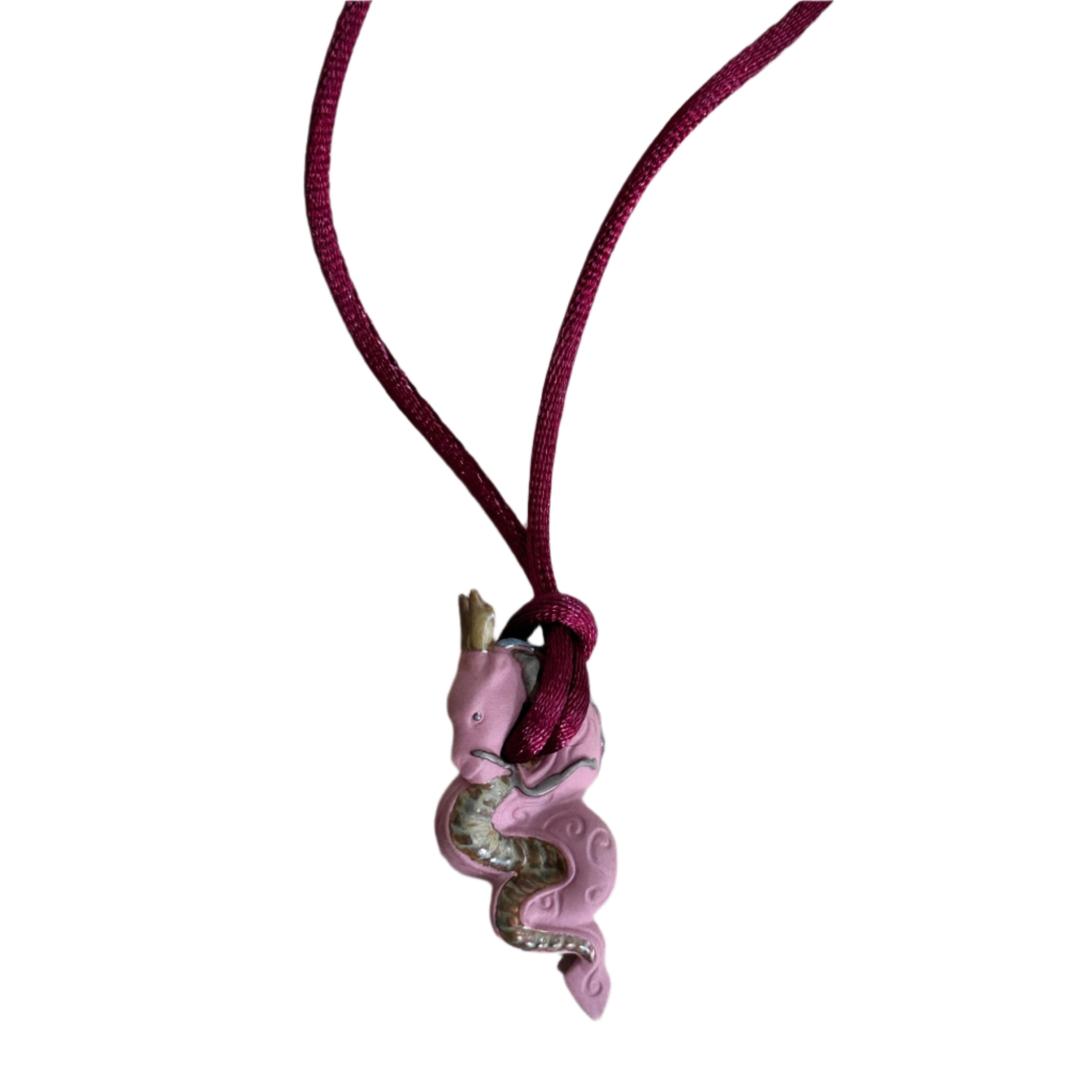 Talismania LLADRO Wisdom Pendant on Silk Cord Necklace 01010026