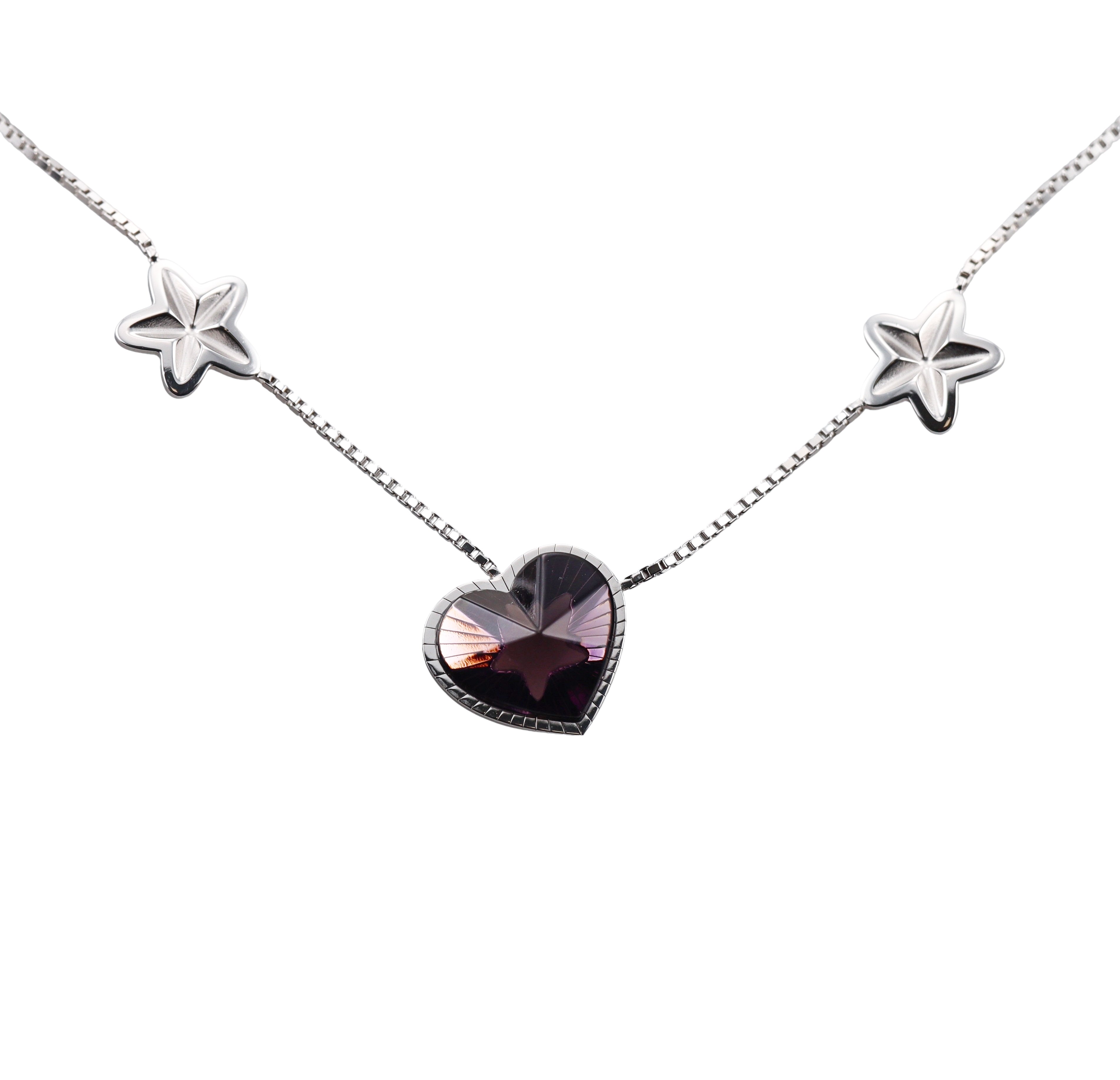 Baccarat Etoile Mon Coeur Sterling Silver Heart & Star Necklace 2812857