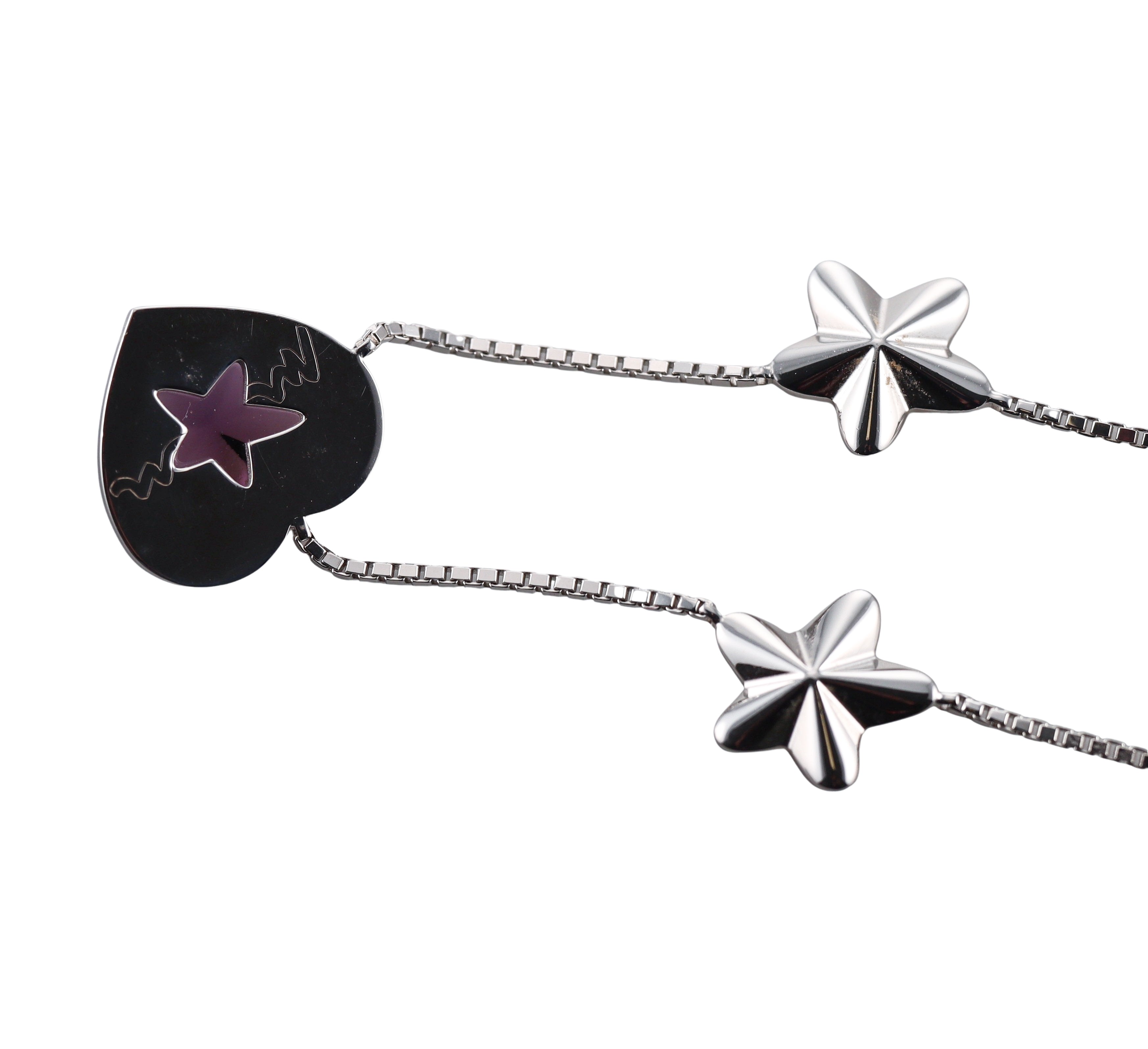 Baccarat Etoile Mon Coeur Sterling Silver Heart & Star Necklace 2812857
