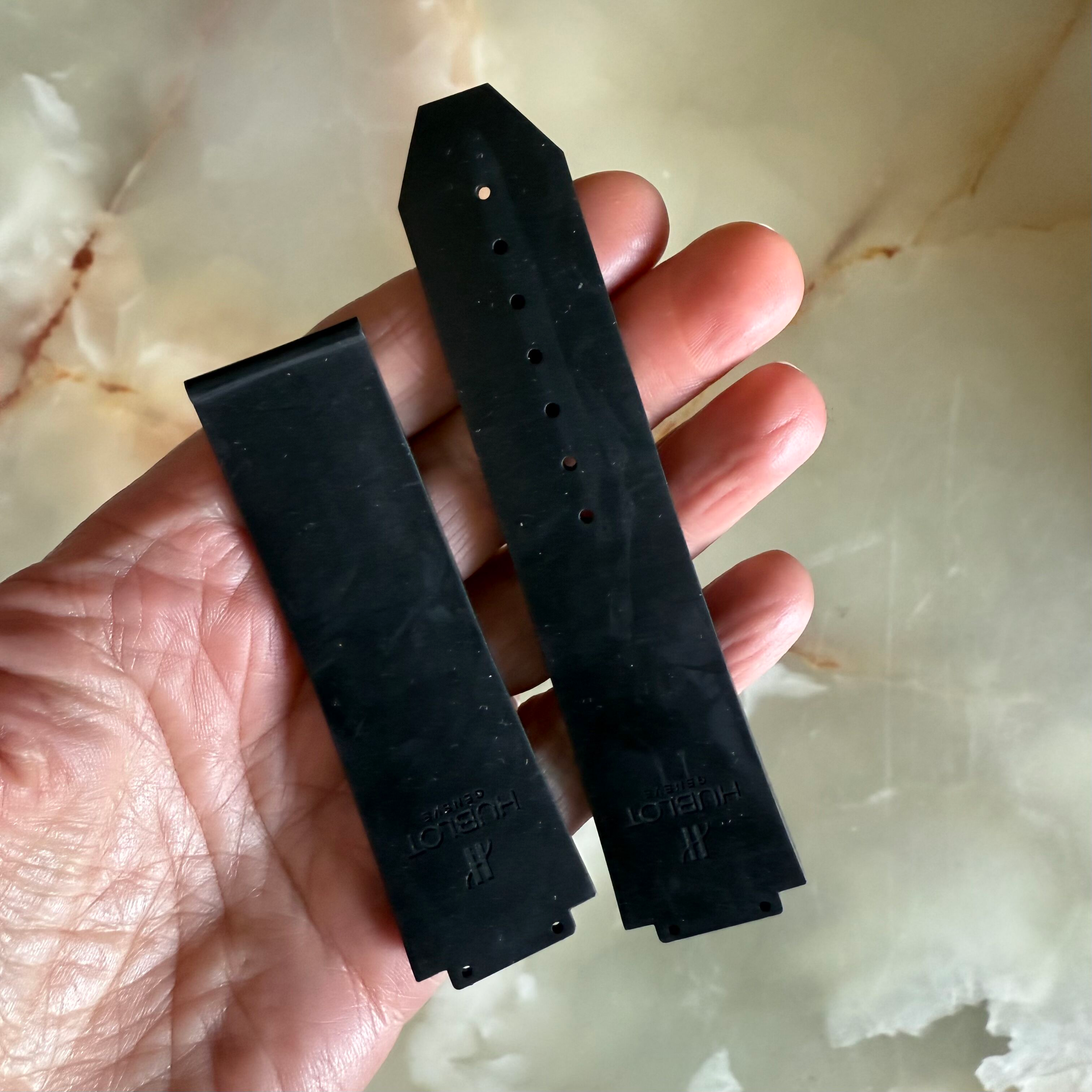 Authentic Hublot Black Rubber Watch Strap Band 25mm 12-25-80 & 6-25-110