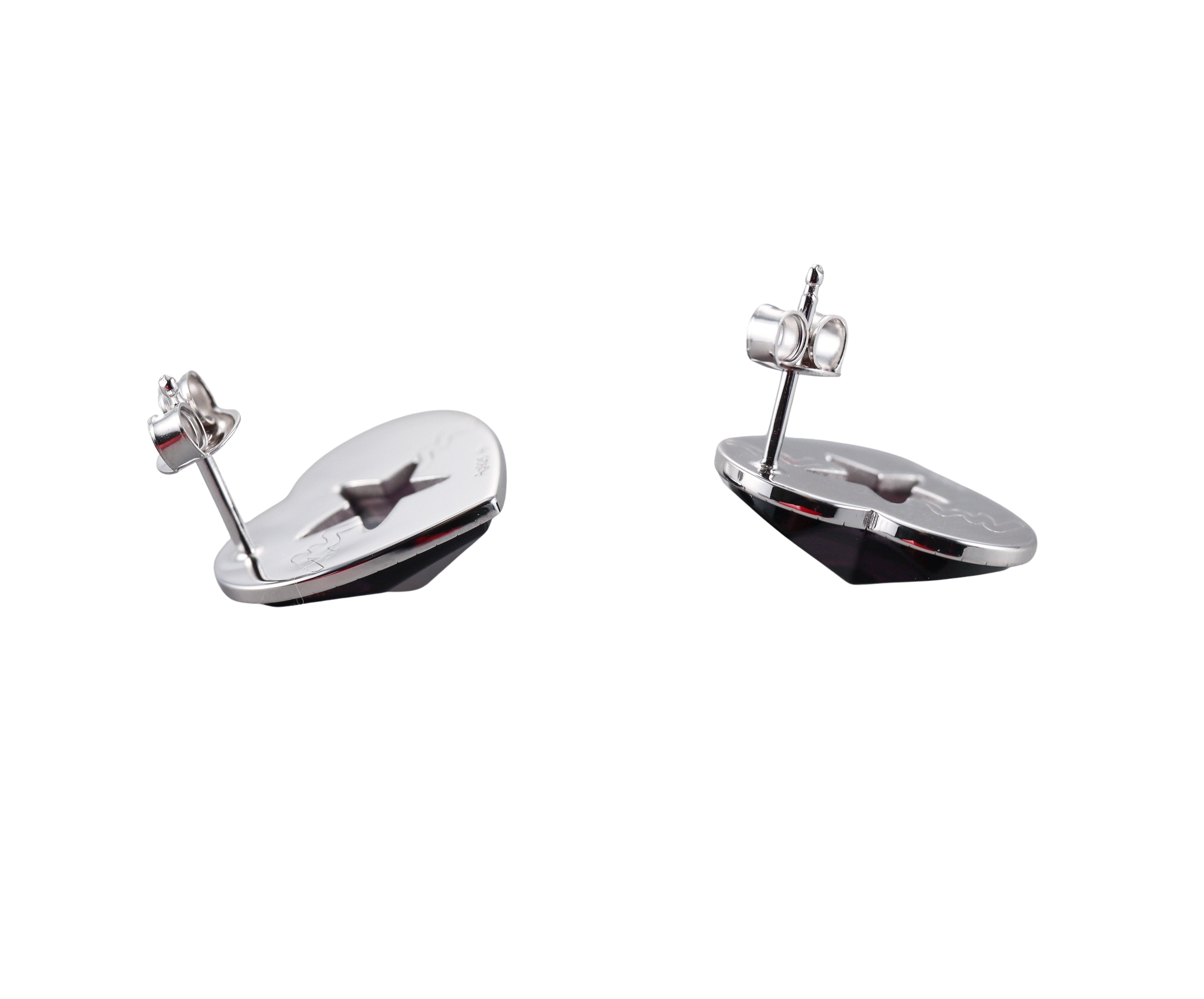 Baccarat Etoile Mon Coeur Crystal Sterling Silver Stud Earrings 2812861