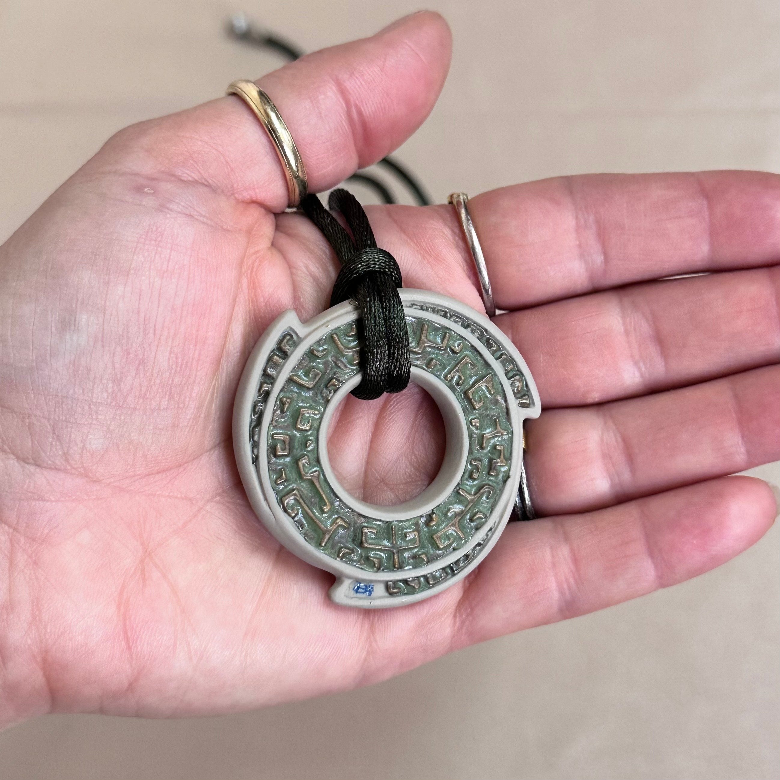 Talismania LLADRO Power Mandala Pendant on Silk Cord Necklace 01010013