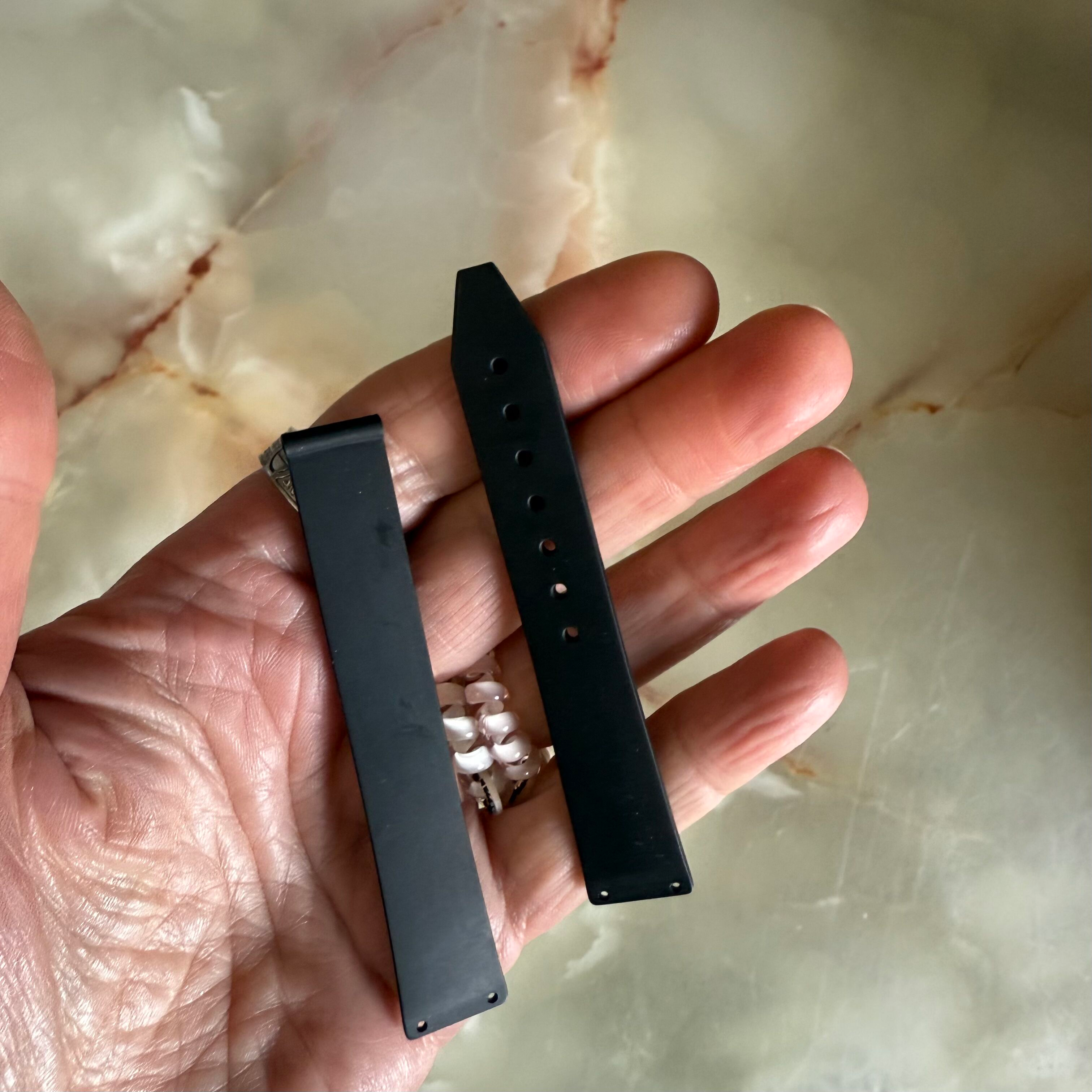 Authentic Hublot Black Rubber Watch Strap Band 14mm 12-140-80 & 6-140-85