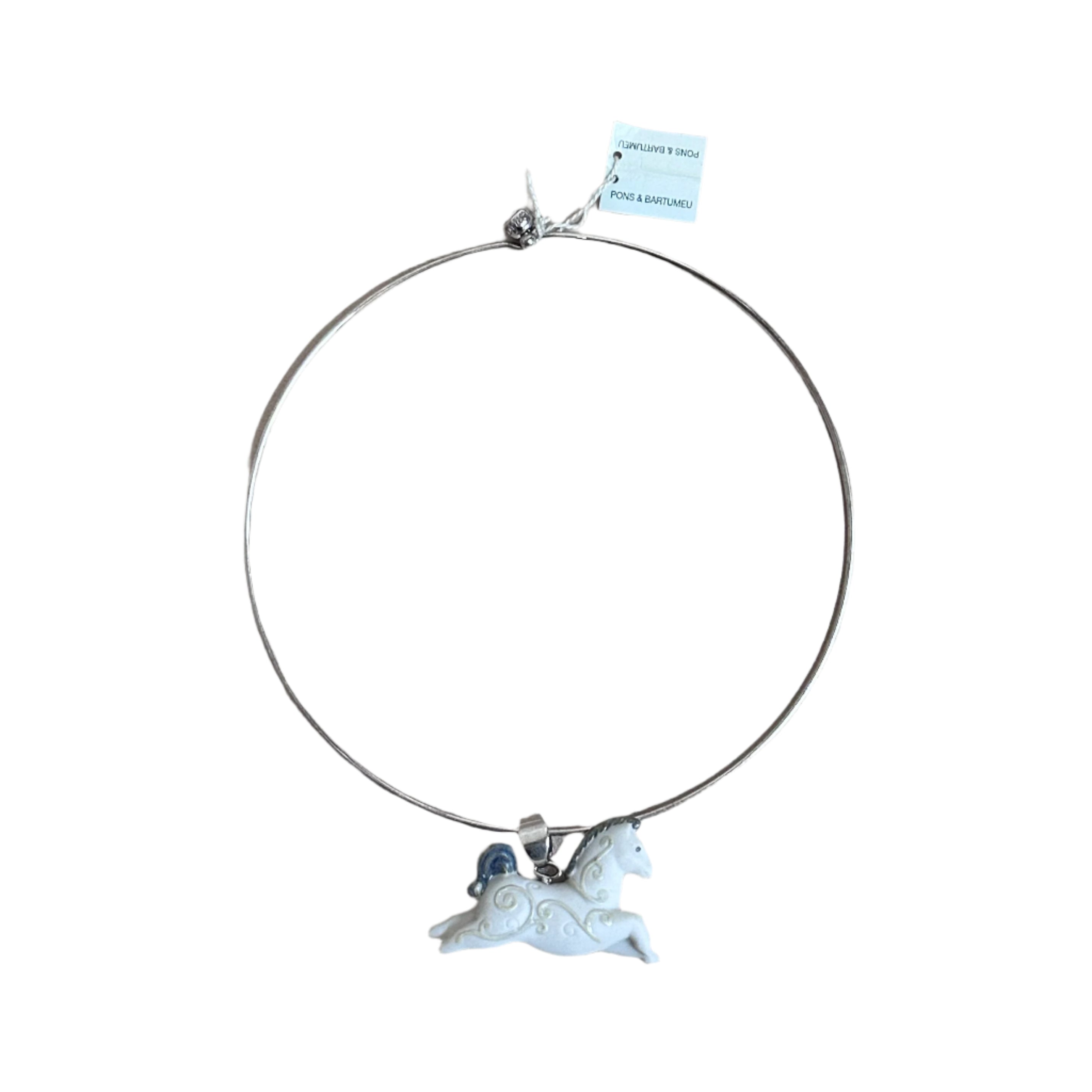 Talismania LLADRO Horse Freedom Pendant on Cuff Choker Necklace 01010030