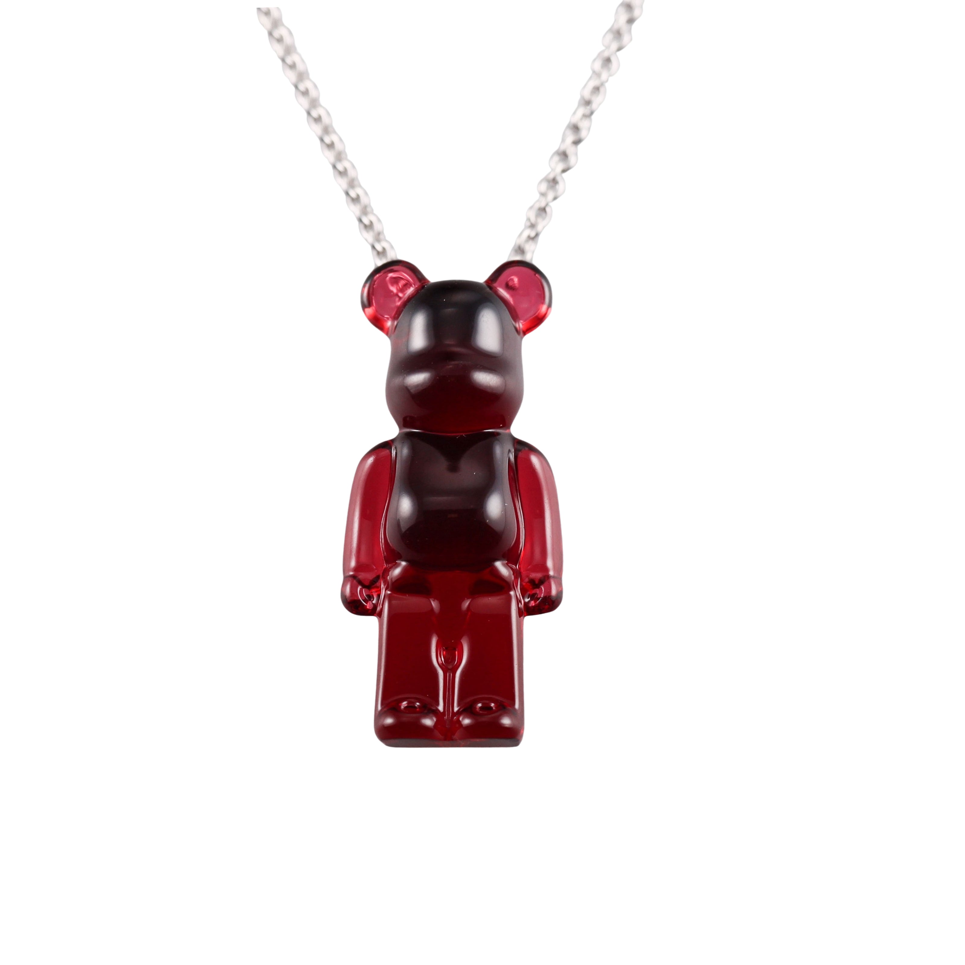 Baccarat Sterling Silver Be@rbrick Crystal Necklace 2814116/18