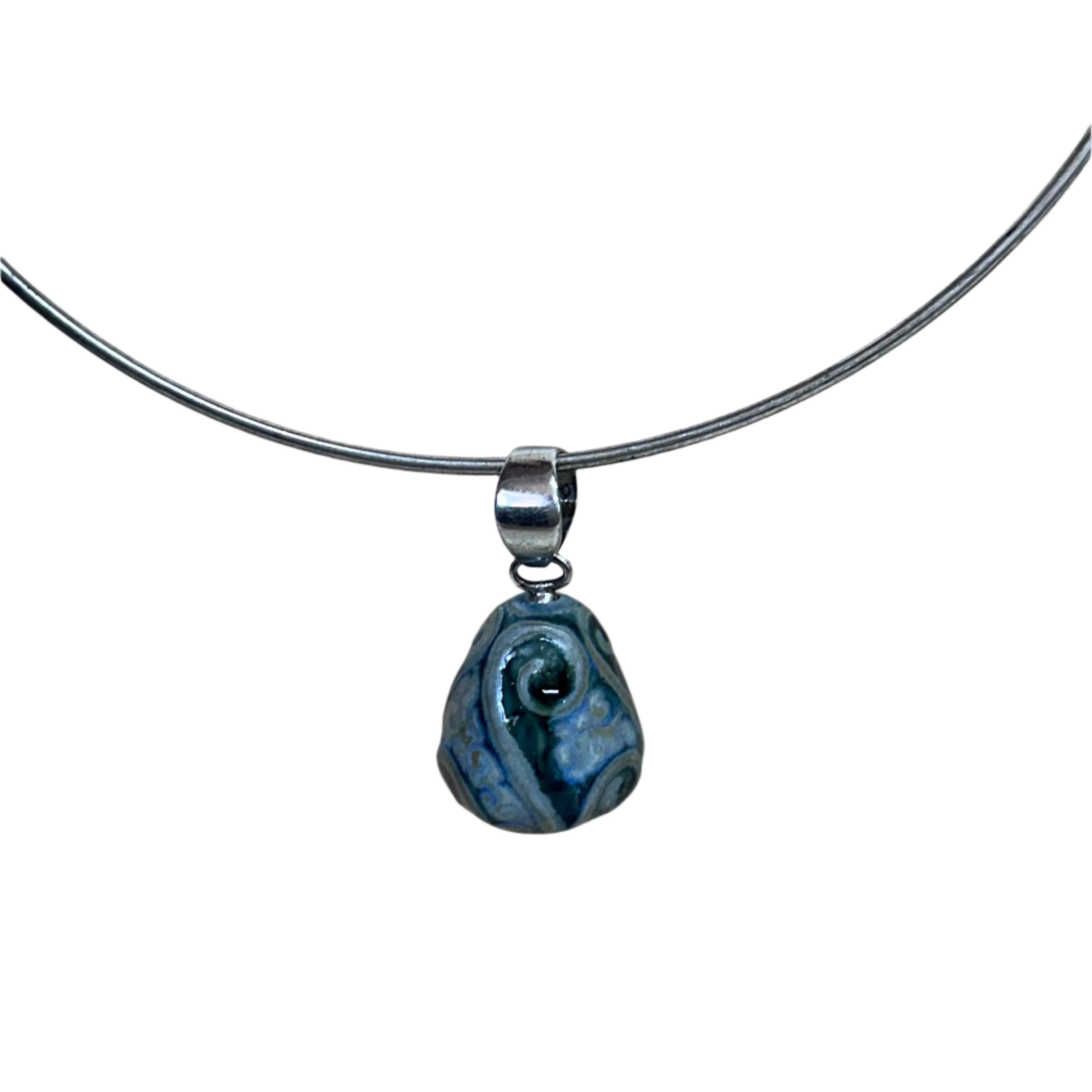 Talismania LLADRO Waterdrop Pendant on Cuff Choker Necklace 01010010