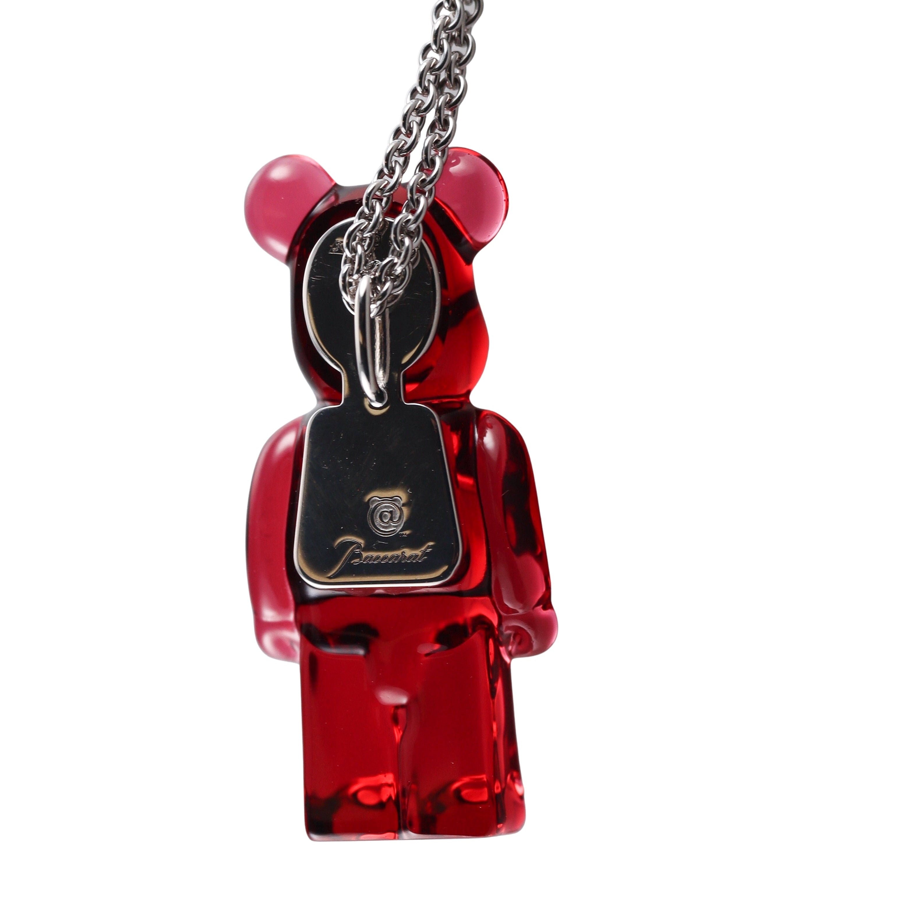 Baccarat Sterling Silver Be@rbrick Crystal Necklace 2814116/18