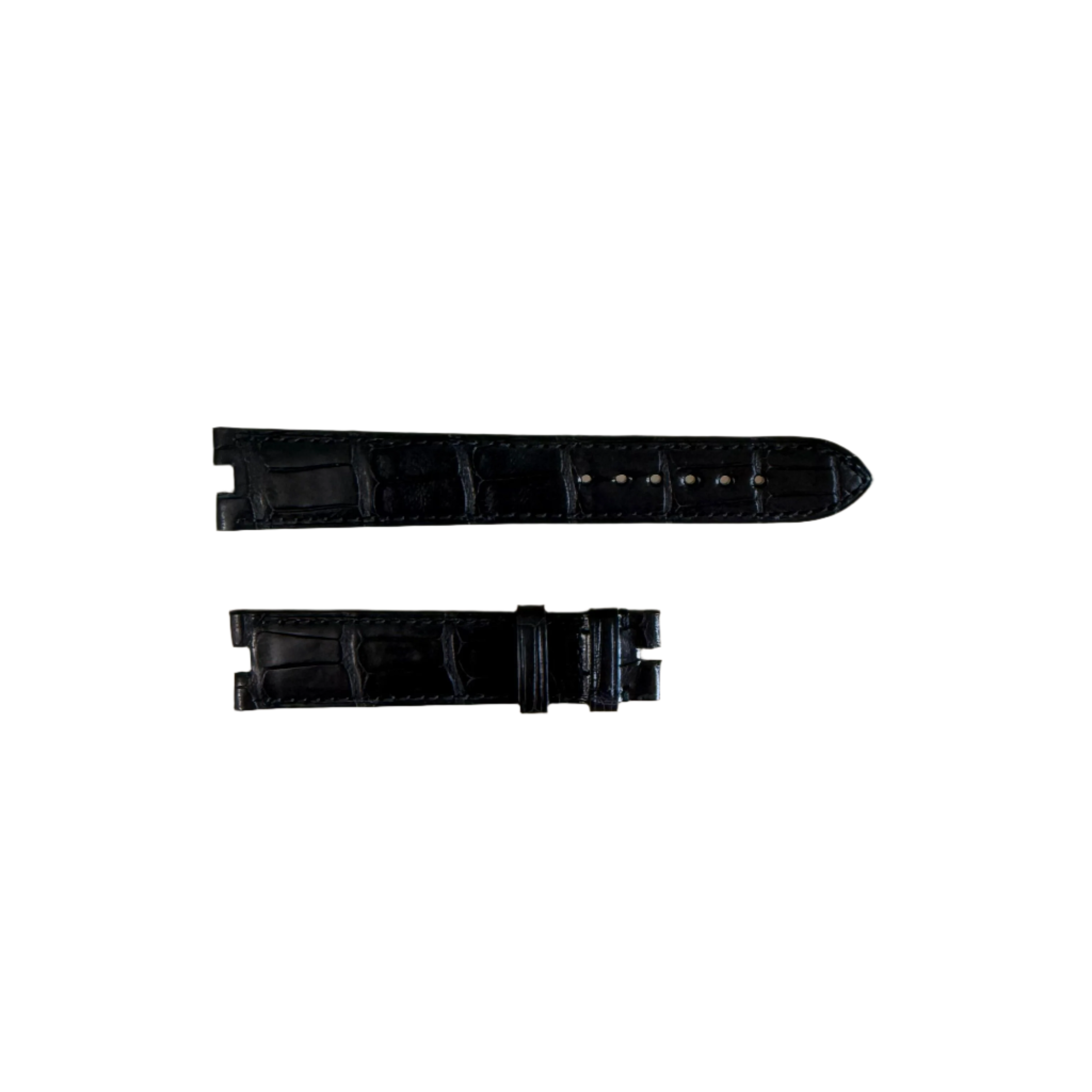 Authentic Omega Black Alligator Watch Strap Band 18mm 97251064