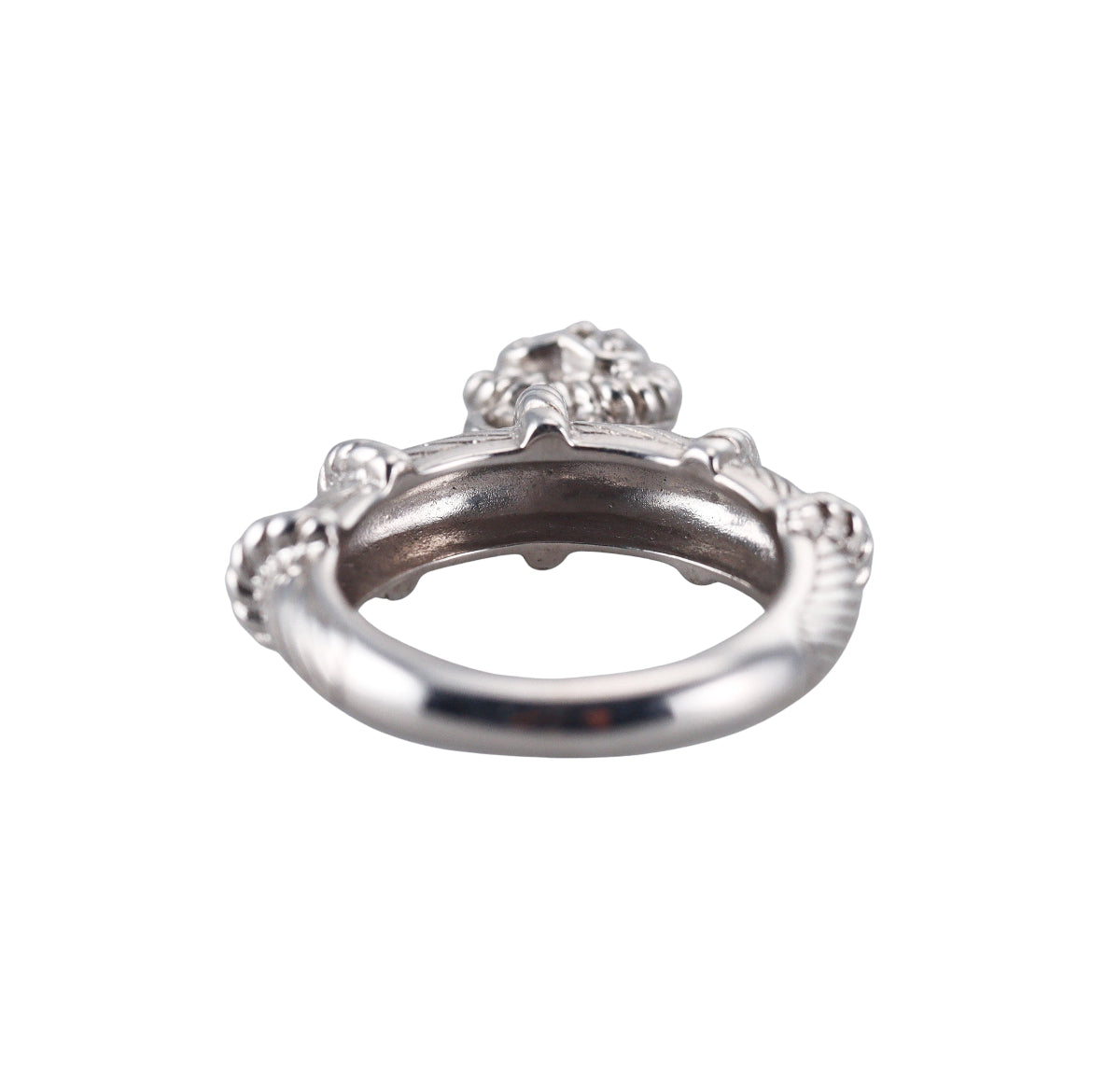 Judith Ripka Sterling Silver Cubic Zirconia Heart Charm Ring