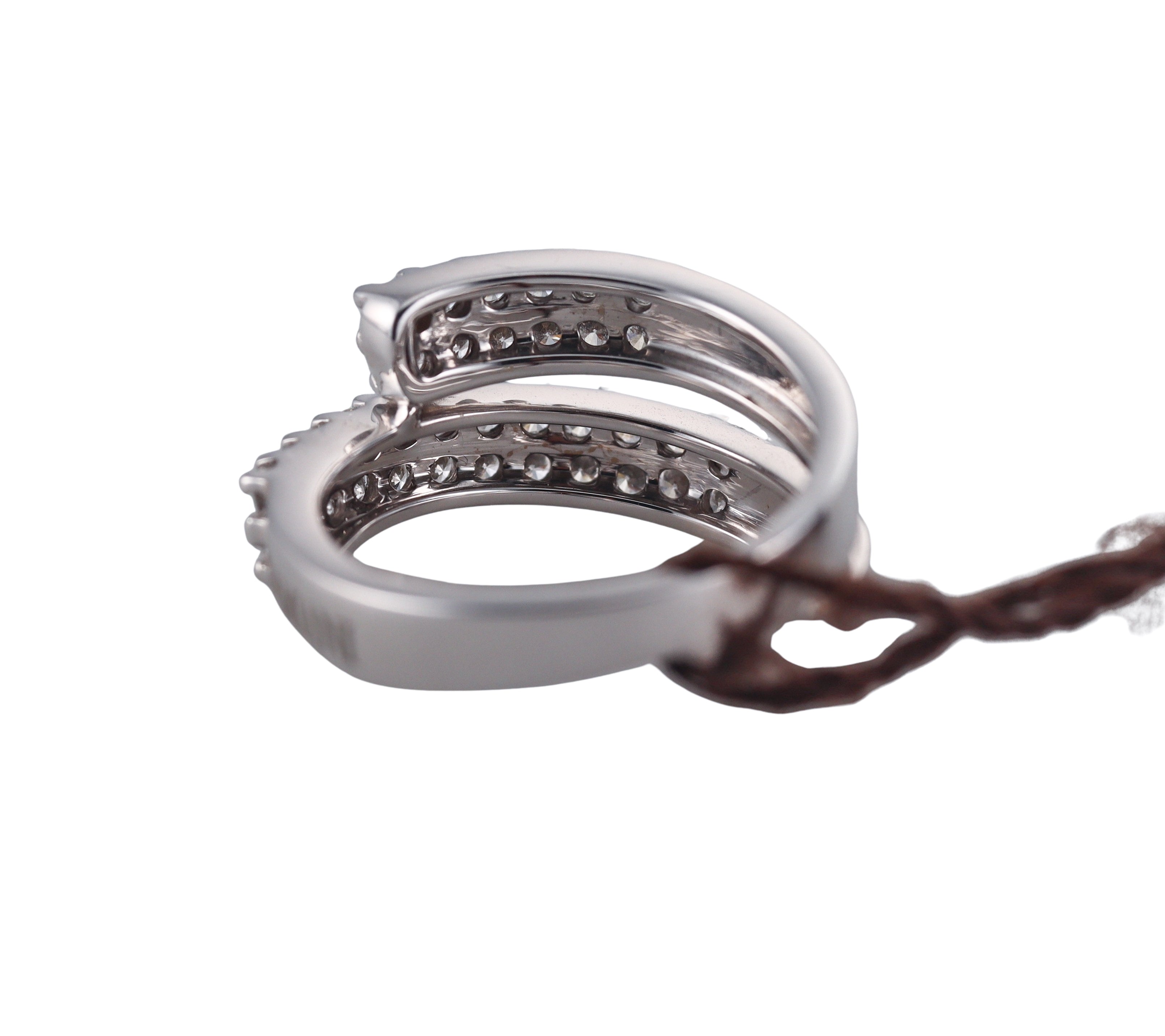 Damiani 18k Gold Woven Diamond Band Ring