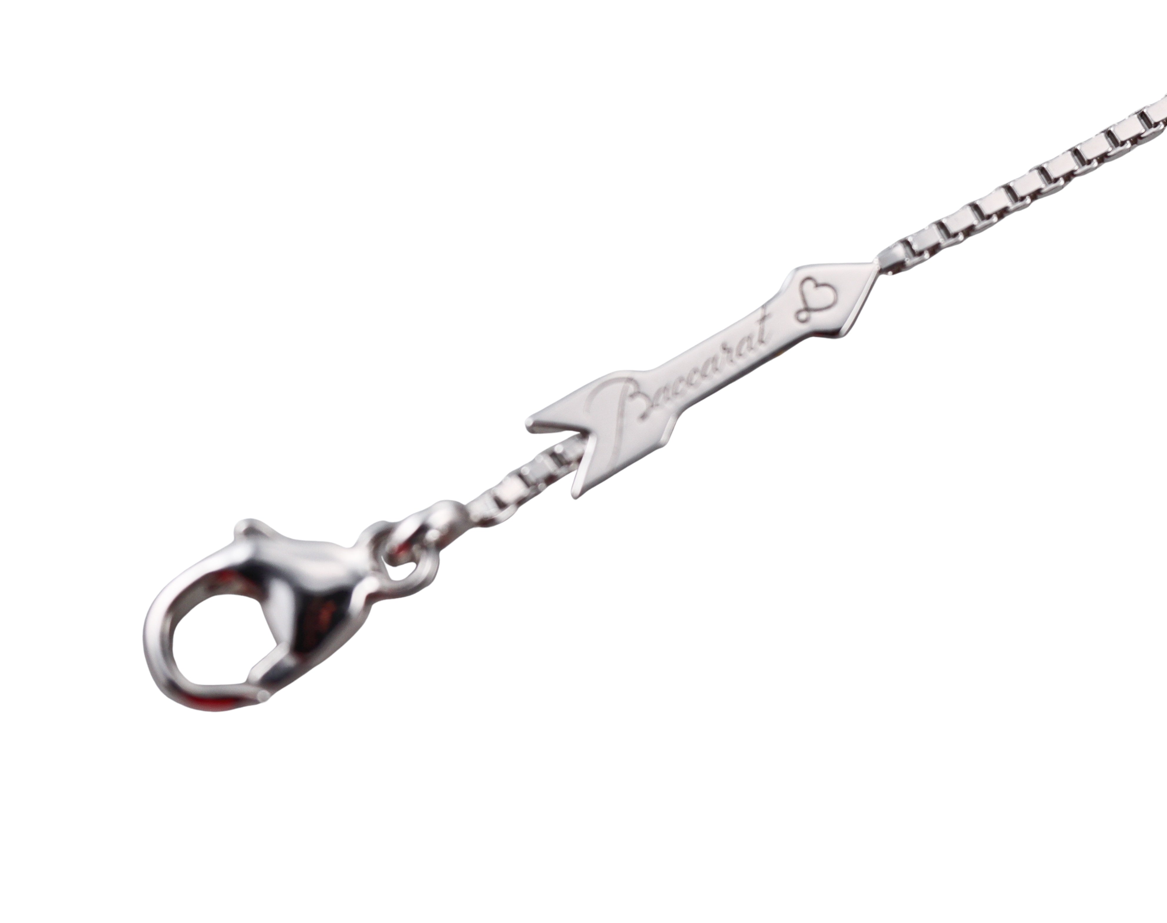 Baccarat Etoile Mon Coeur Sterling Silver Crystal Heart Bracelet 2812865