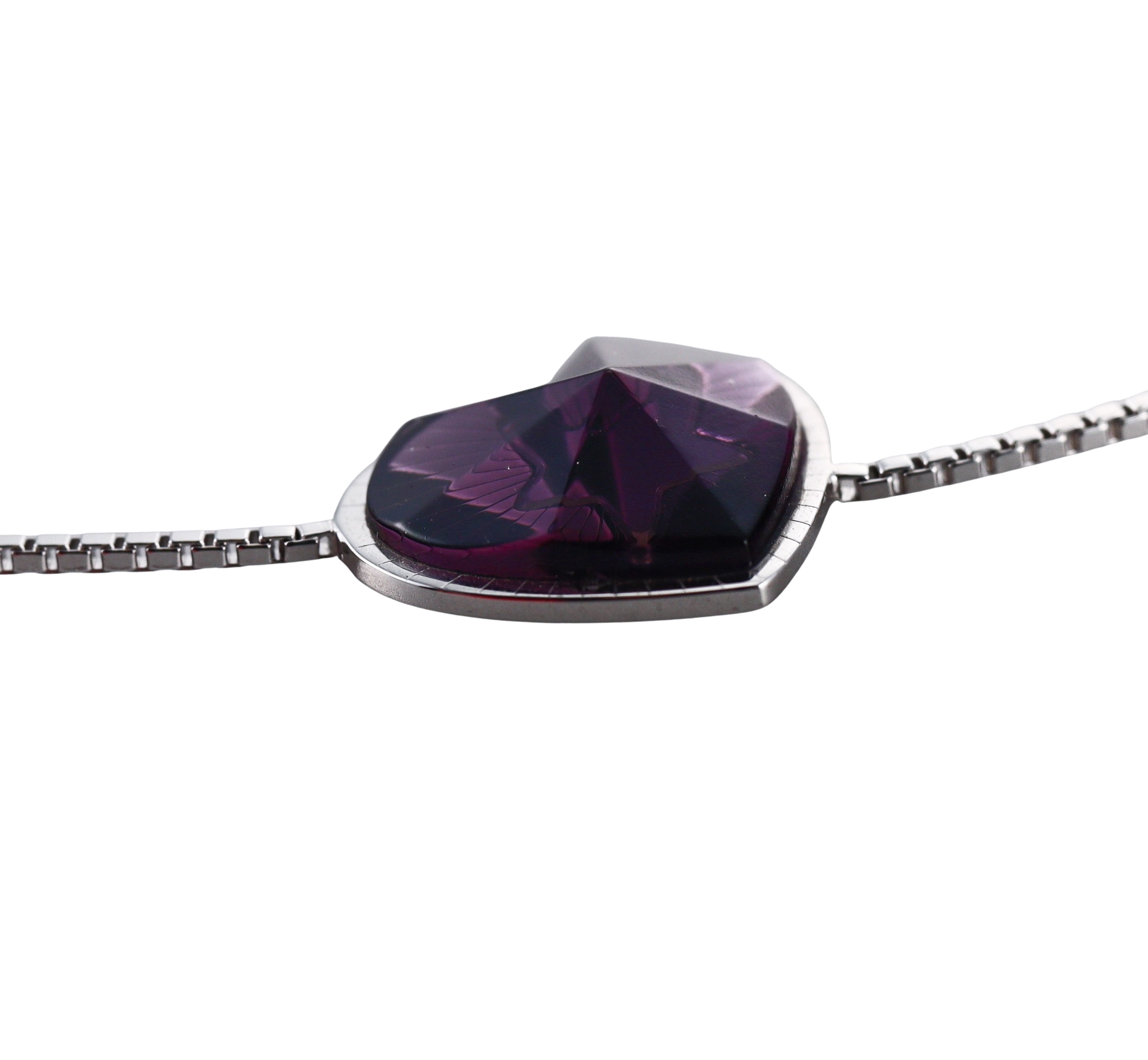 Baccarat Etoile Mon Coeur Sterling Silver Crystal Heart Bracelet 2812865